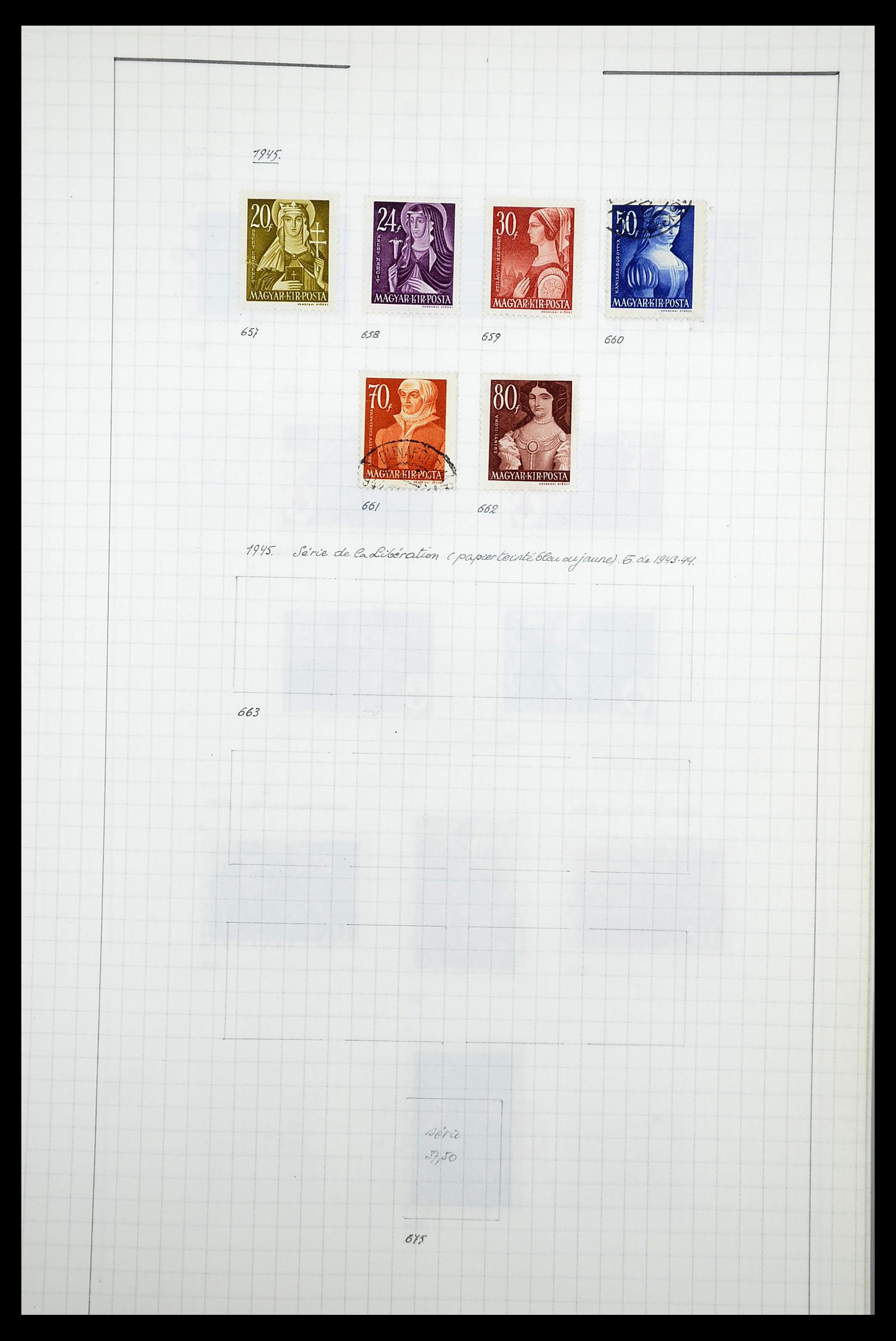34627 079 - Postzegelverzameling 34627 Hongarije 1871-1950.