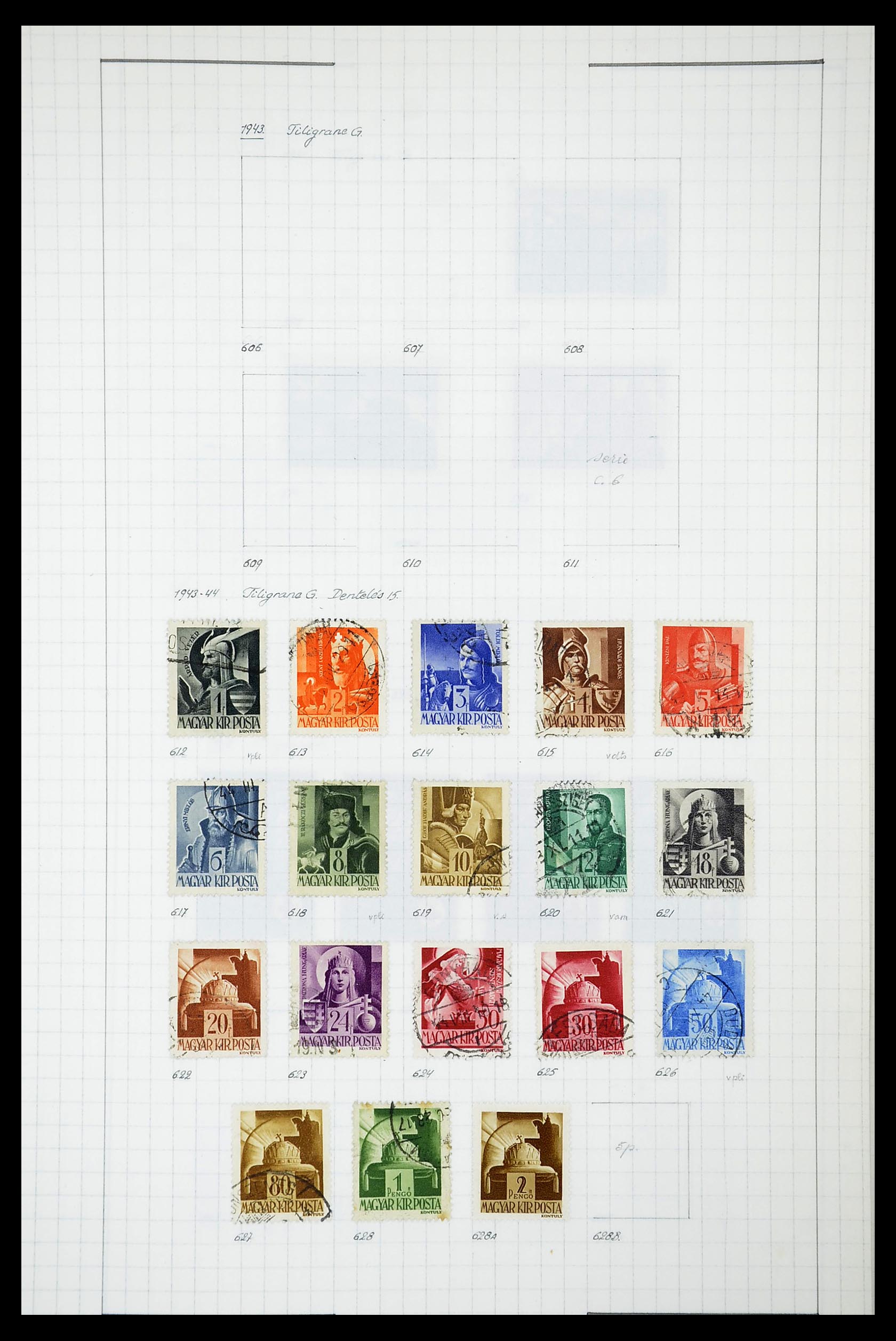 34627 082 - Postzegelverzameling 34627 Hongarije 1871-1950.
