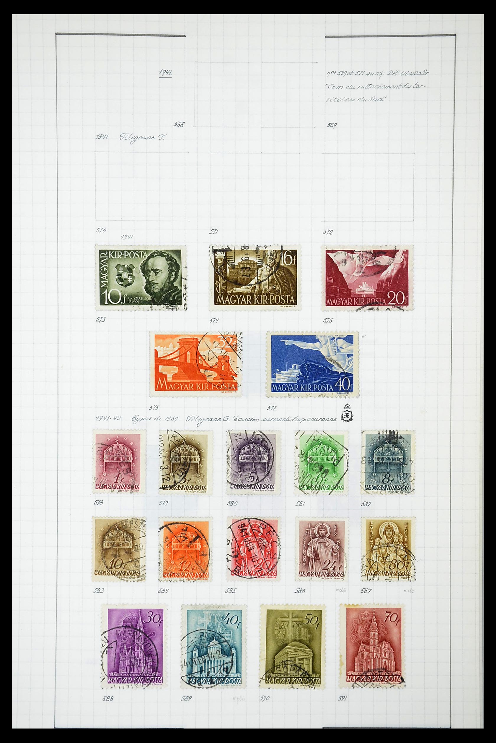 34627 084 - Postzegelverzameling 34627 Hongarije 1871-1950.