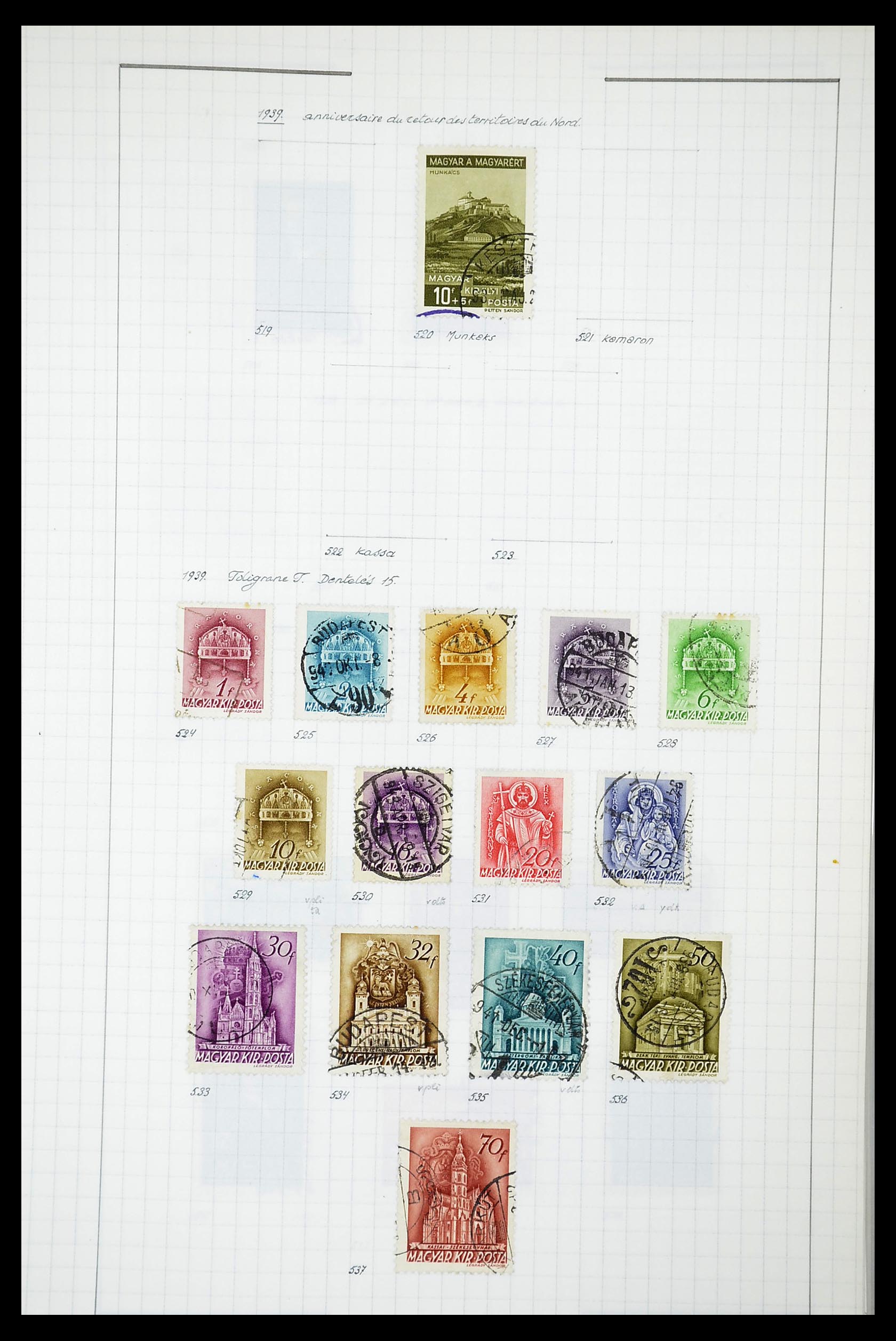 34627 087 - Postzegelverzameling 34627 Hongarije 1871-1950.