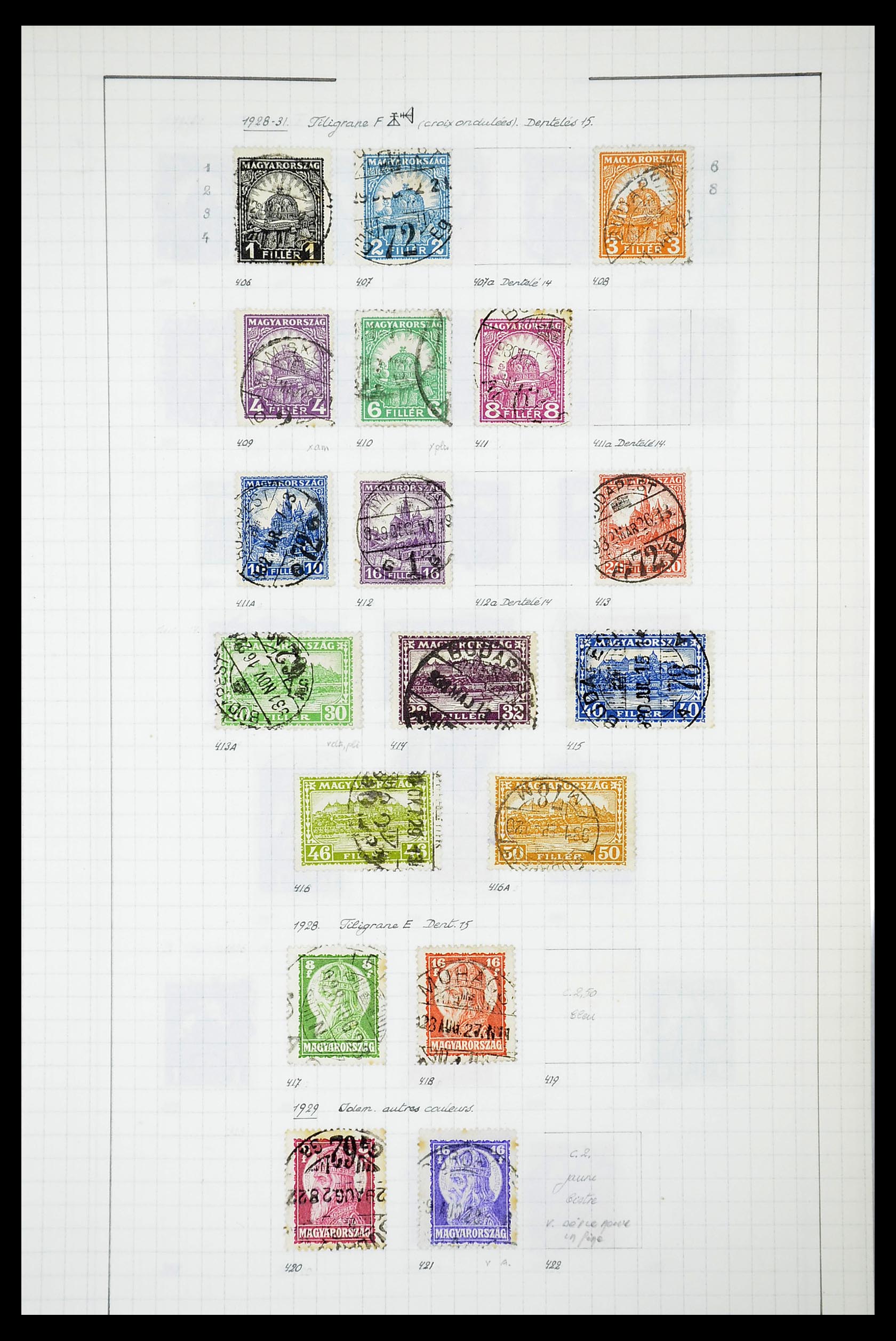 34627 095 - Postzegelverzameling 34627 Hongarije 1871-1950.