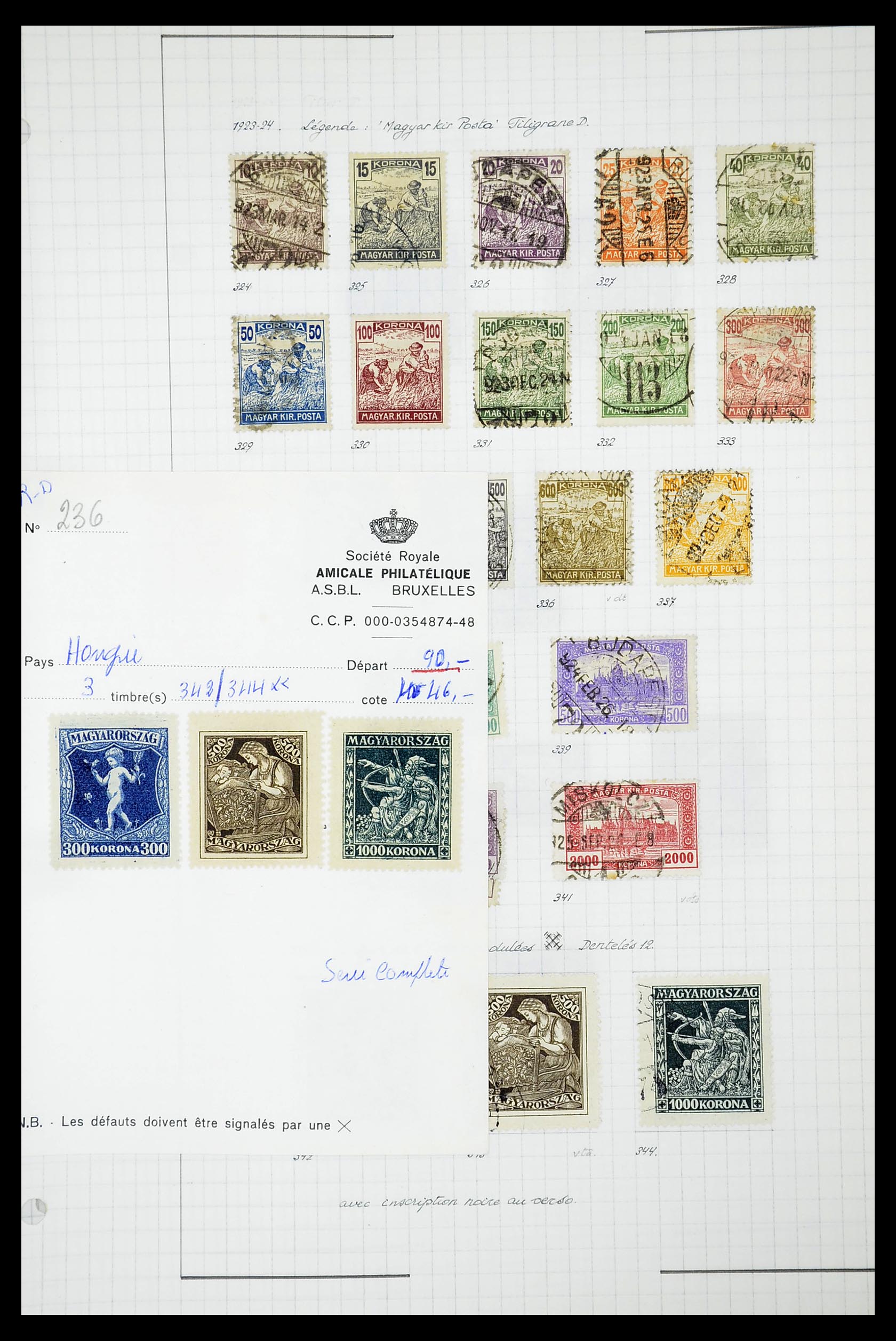 34627 100 - Postzegelverzameling 34627 Hongarije 1871-1950.