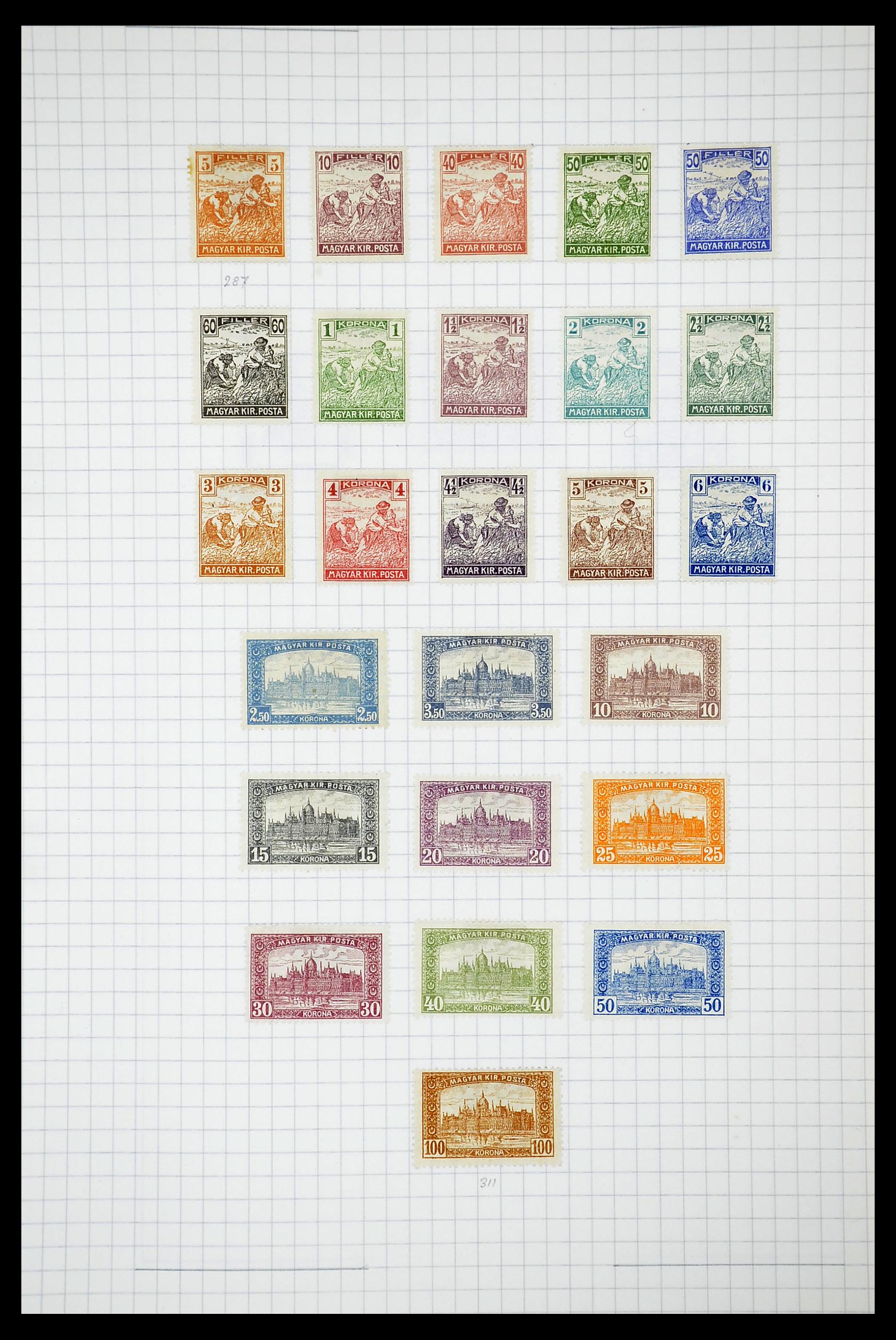 34627 103 - Postzegelverzameling 34627 Hongarije 1871-1950.