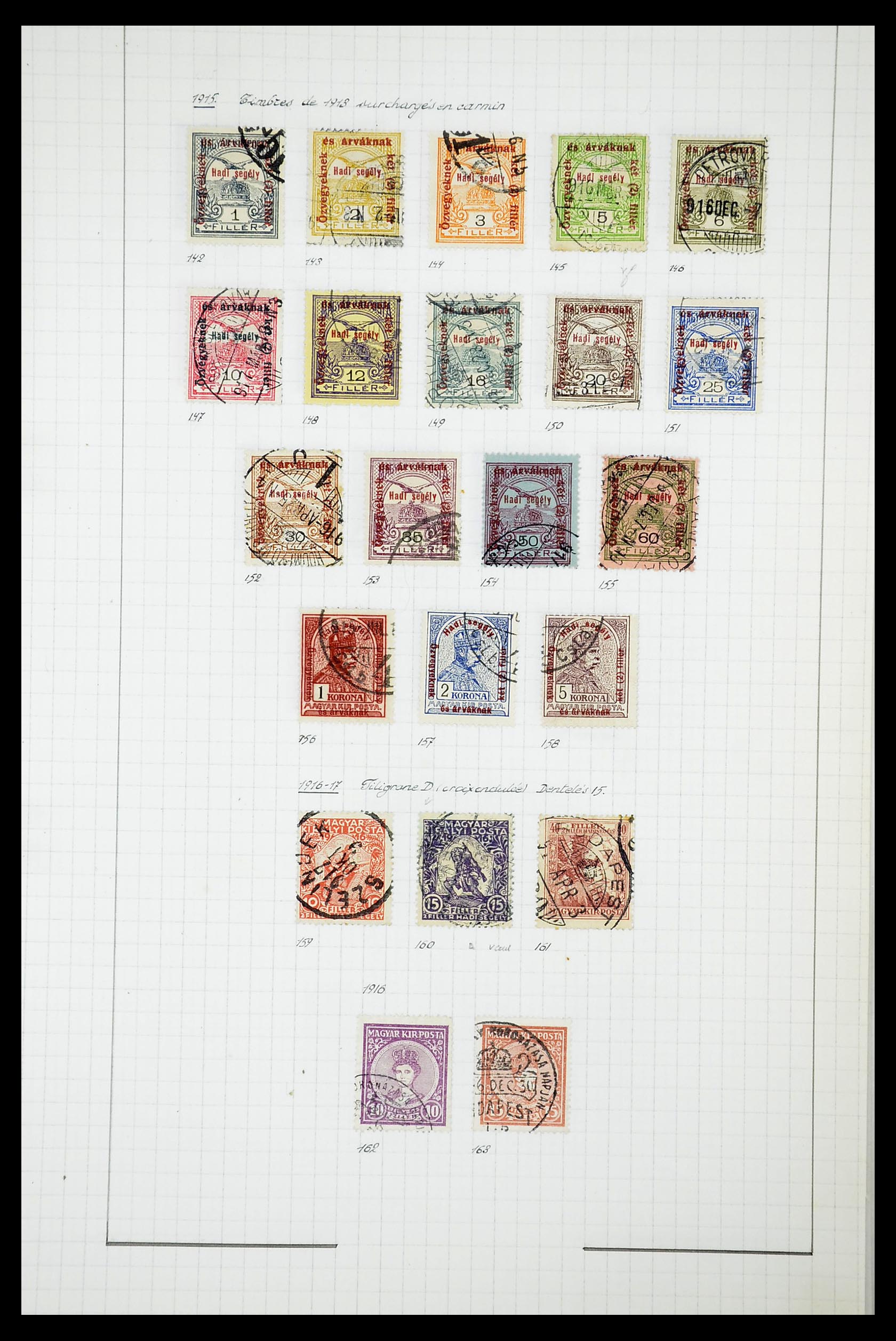 34627 117 - Postzegelverzameling 34627 Hongarije 1871-1950.