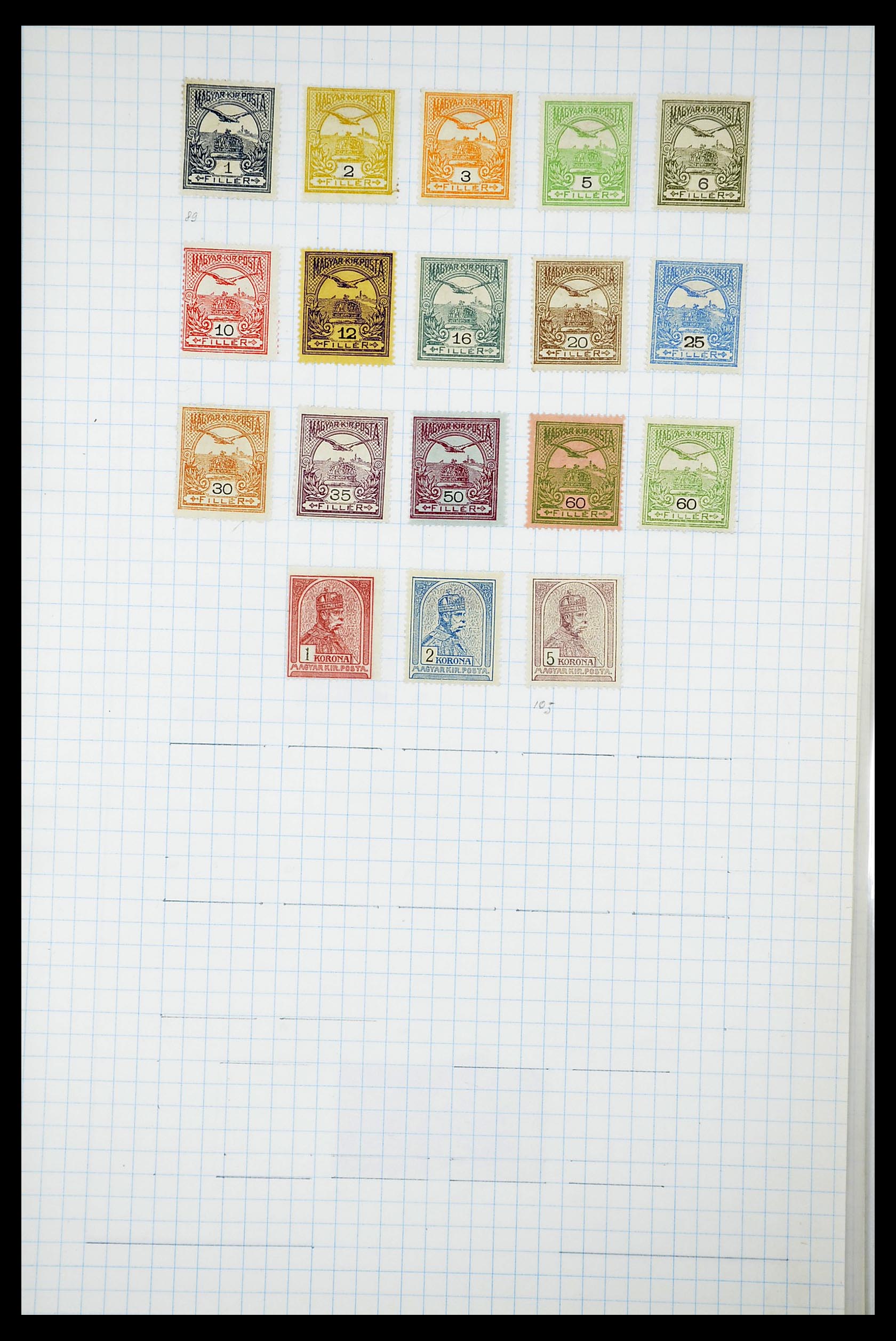34627 123 - Postzegelverzameling 34627 Hongarije 1871-1950.