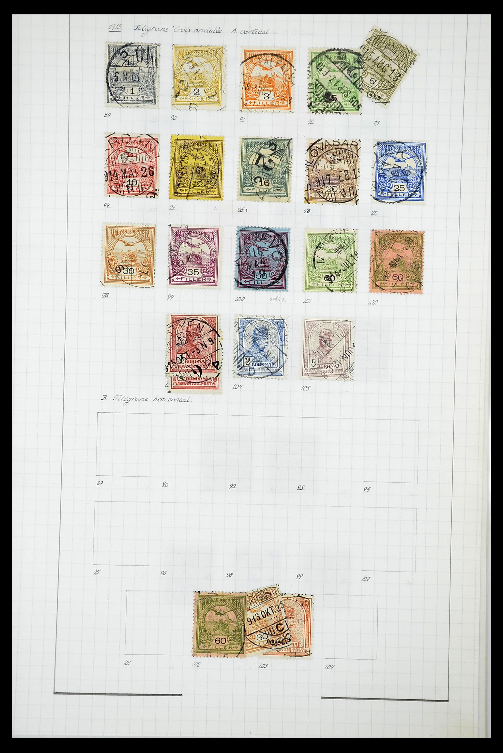 34627 124 - Postzegelverzameling 34627 Hongarije 1871-1950.