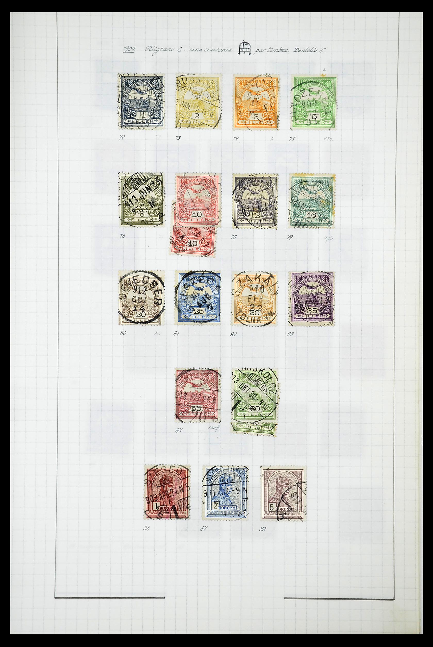 34627 126 - Postzegelverzameling 34627 Hongarije 1871-1950.