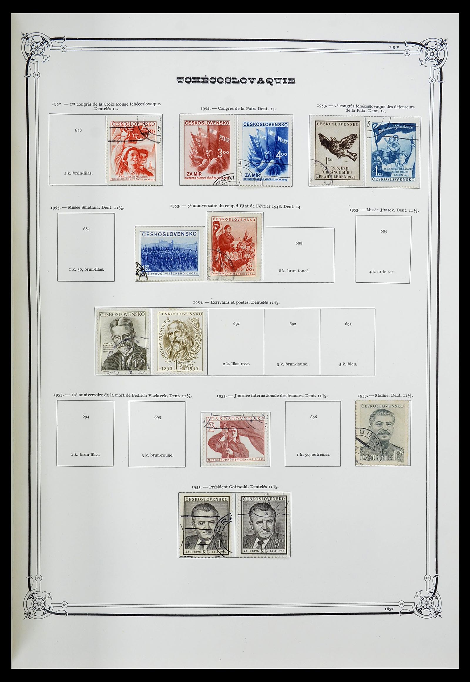 34628 032 - Postzegelverzameling 34628 Tsjechoslowakije 1918-1985.
