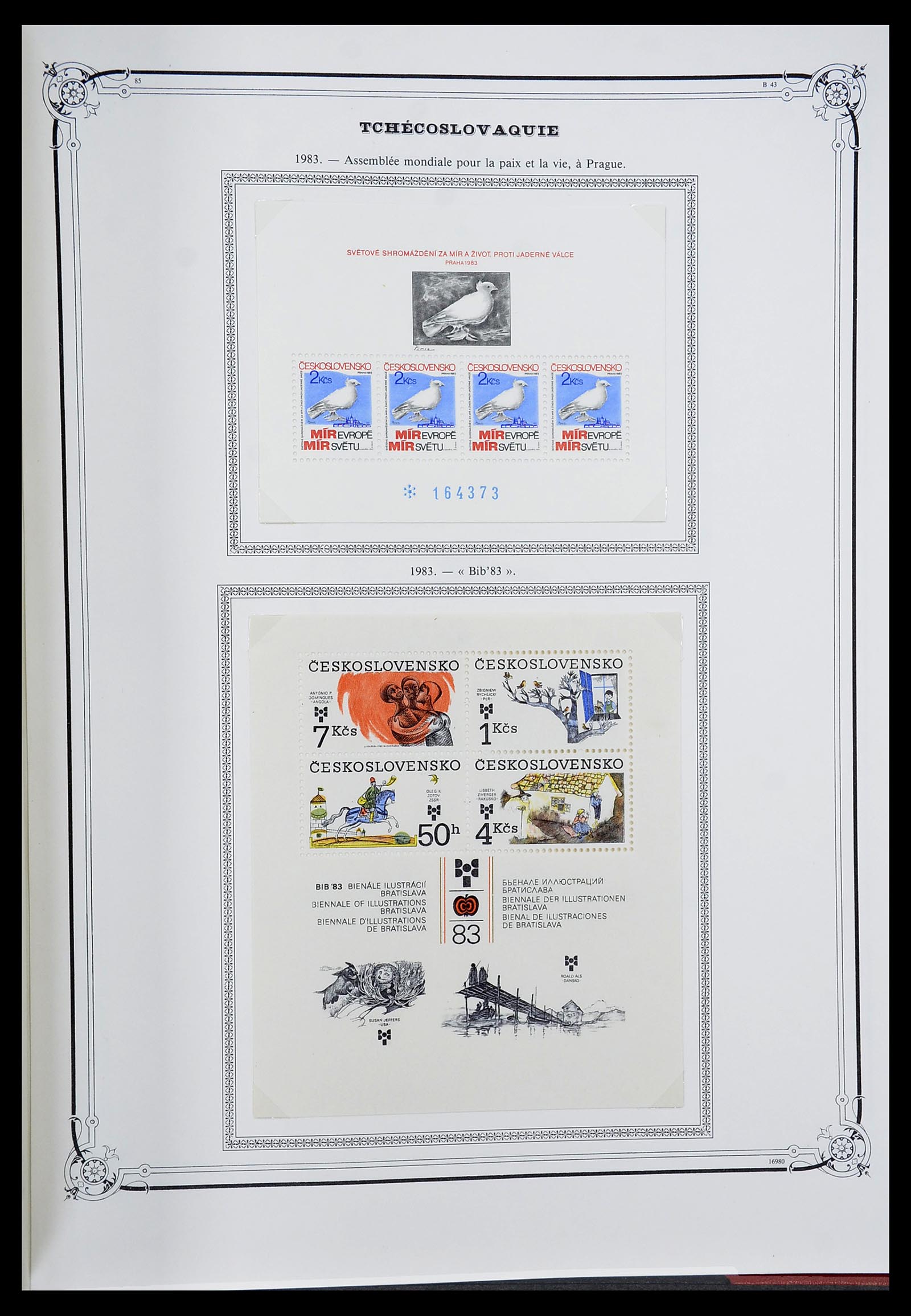 34628 054 - Postzegelverzameling 34628 Tsjechoslowakije 1918-1985.