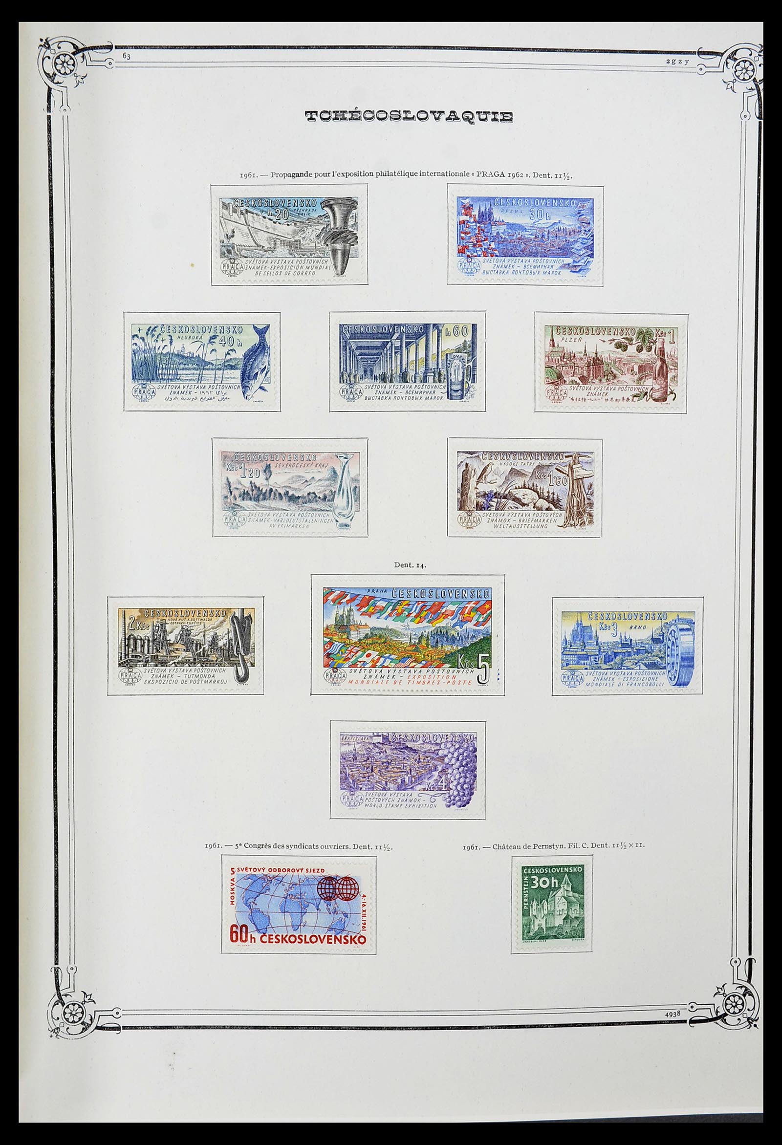 34628 093 - Postzegelverzameling 34628 Tsjechoslowakije 1918-1985.