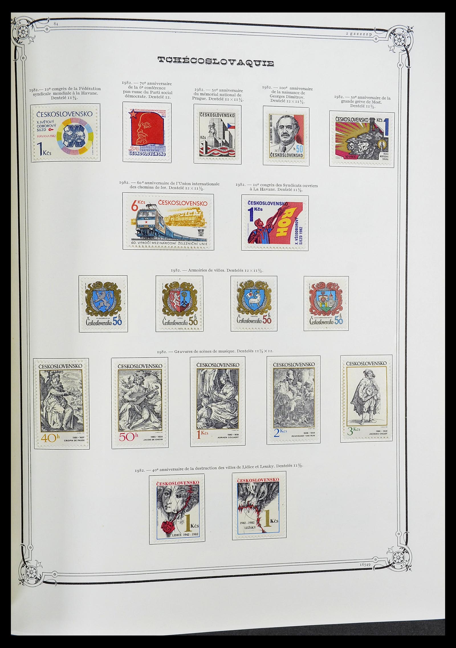 34628 187 - Postzegelverzameling 34628 Tsjechoslowakije 1918-1985.
