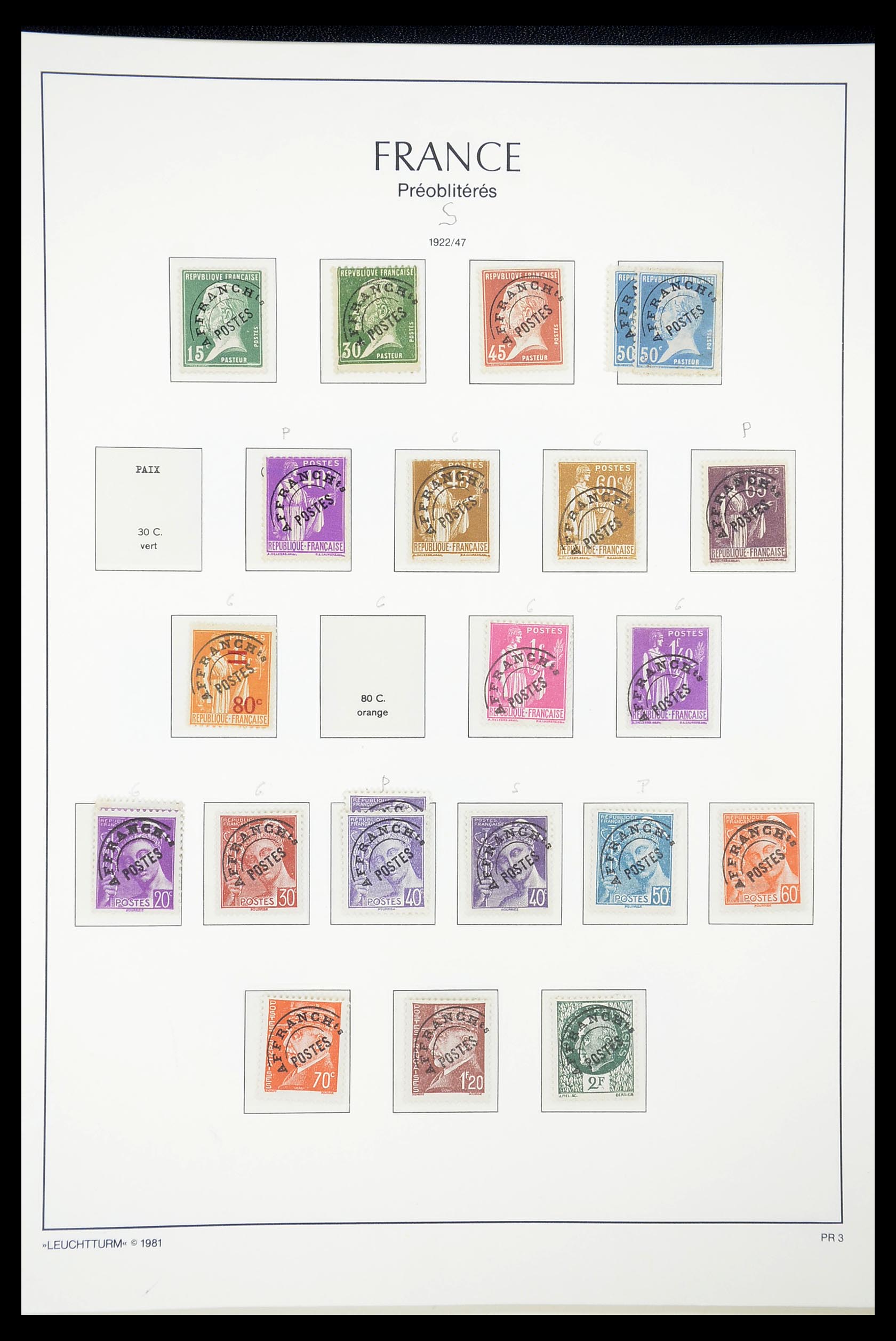 34629 003 - Postzegelverzameling 34629 Frankrijk back of the book 1921-2003.