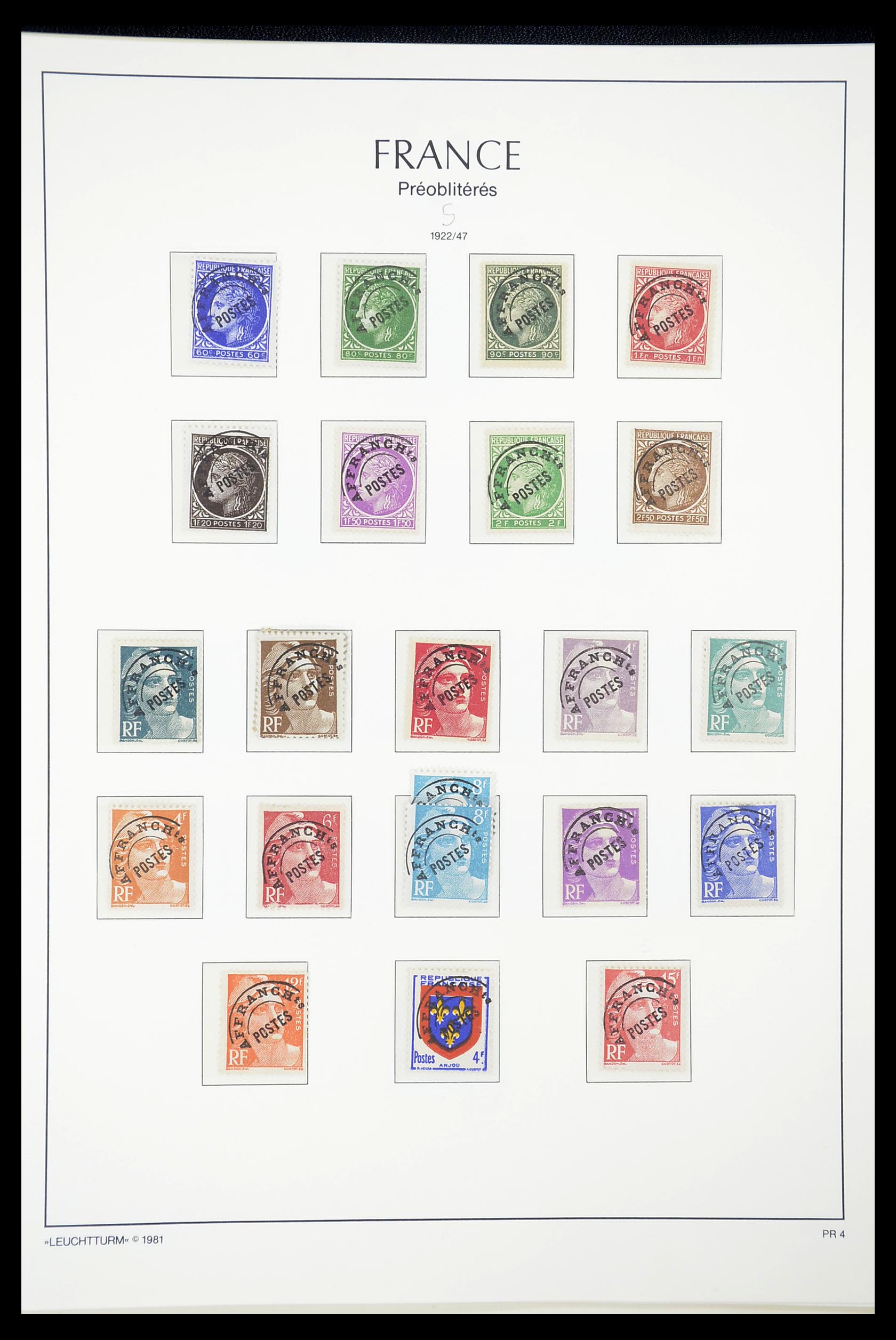 34629 004 - Postzegelverzameling 34629 Frankrijk back of the book 1921-2003.