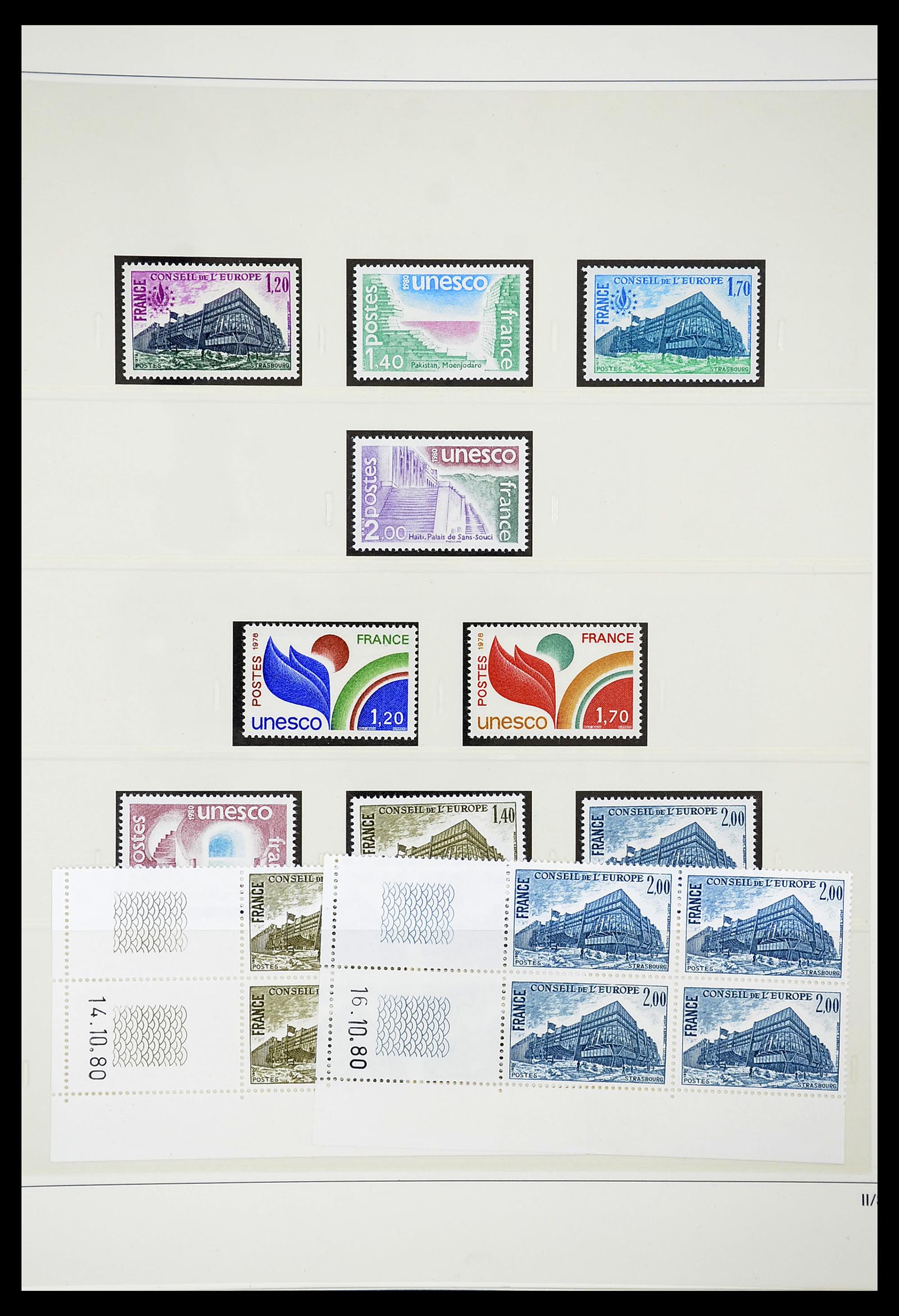 34629 013 - Postzegelverzameling 34629 Frankrijk back of the book 1921-2003.