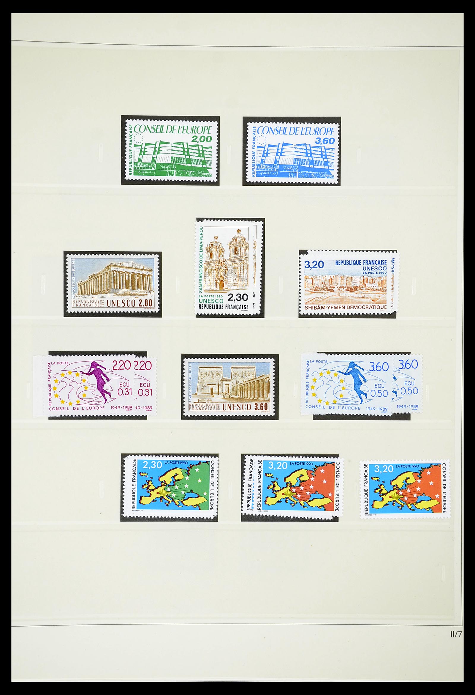 34629 017 - Postzegelverzameling 34629 Frankrijk back of the book 1921-2003.