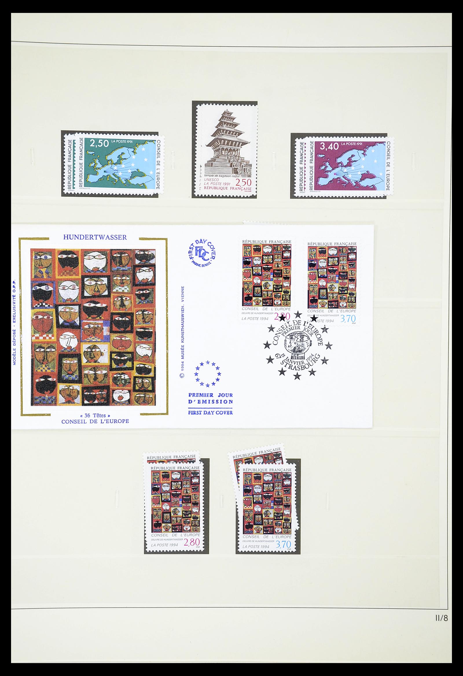 34629 018 - Postzegelverzameling 34629 Frankrijk back of the book 1921-2003.