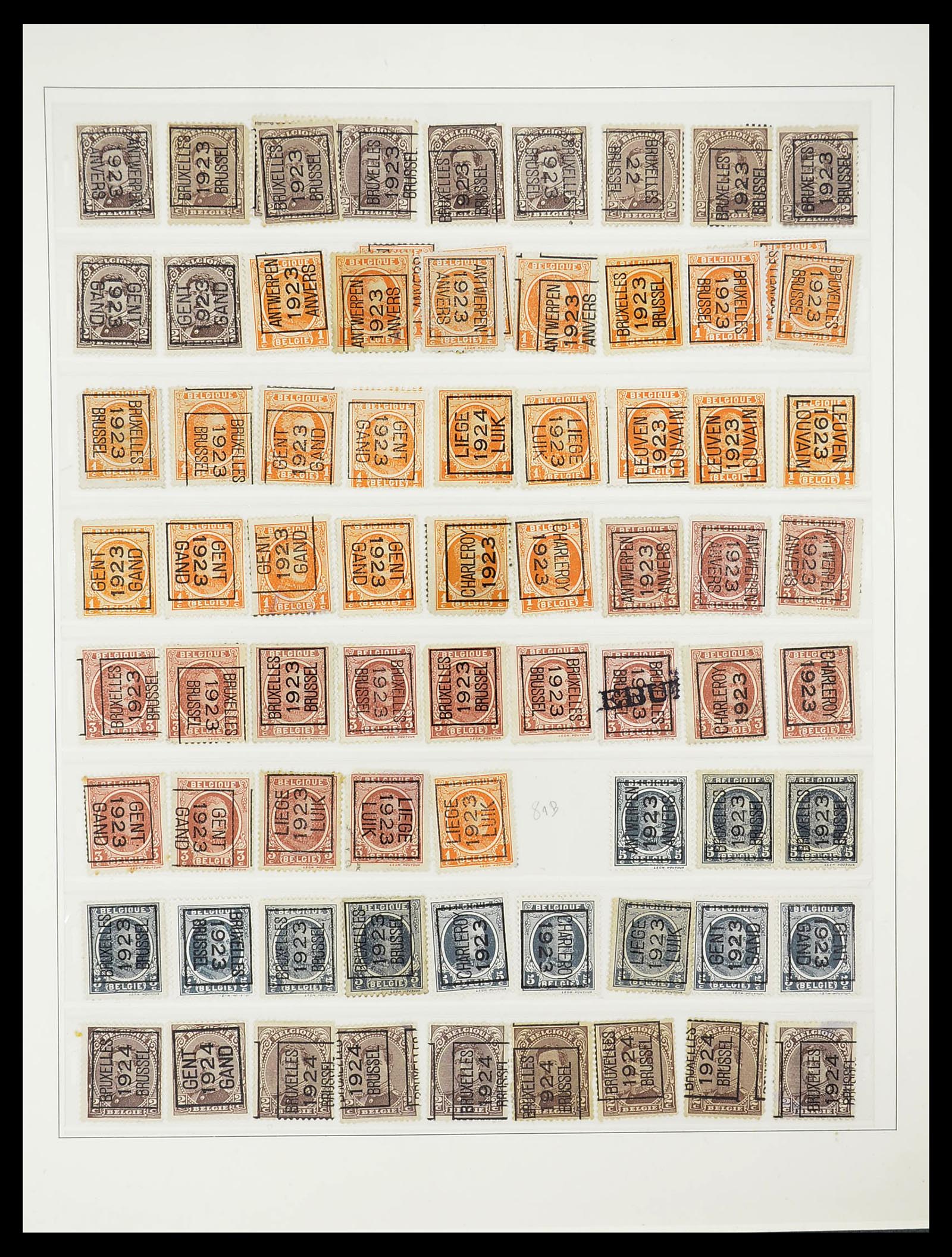 34631 002 - Stamp Collection 34631 Belgium precancels 1922-1980.