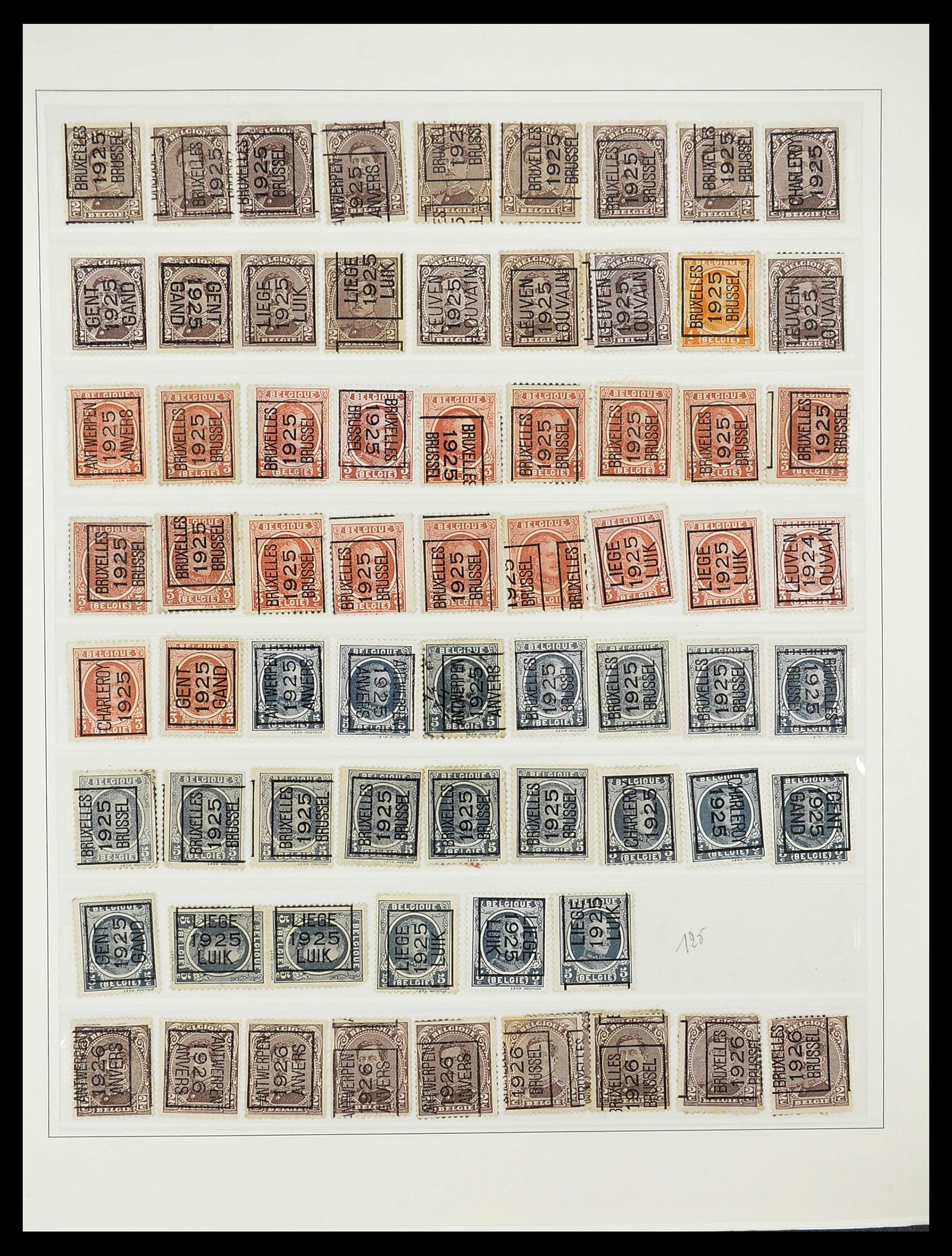 34631 005 - Stamp Collection 34631 Belgium precancels 1922-1980.