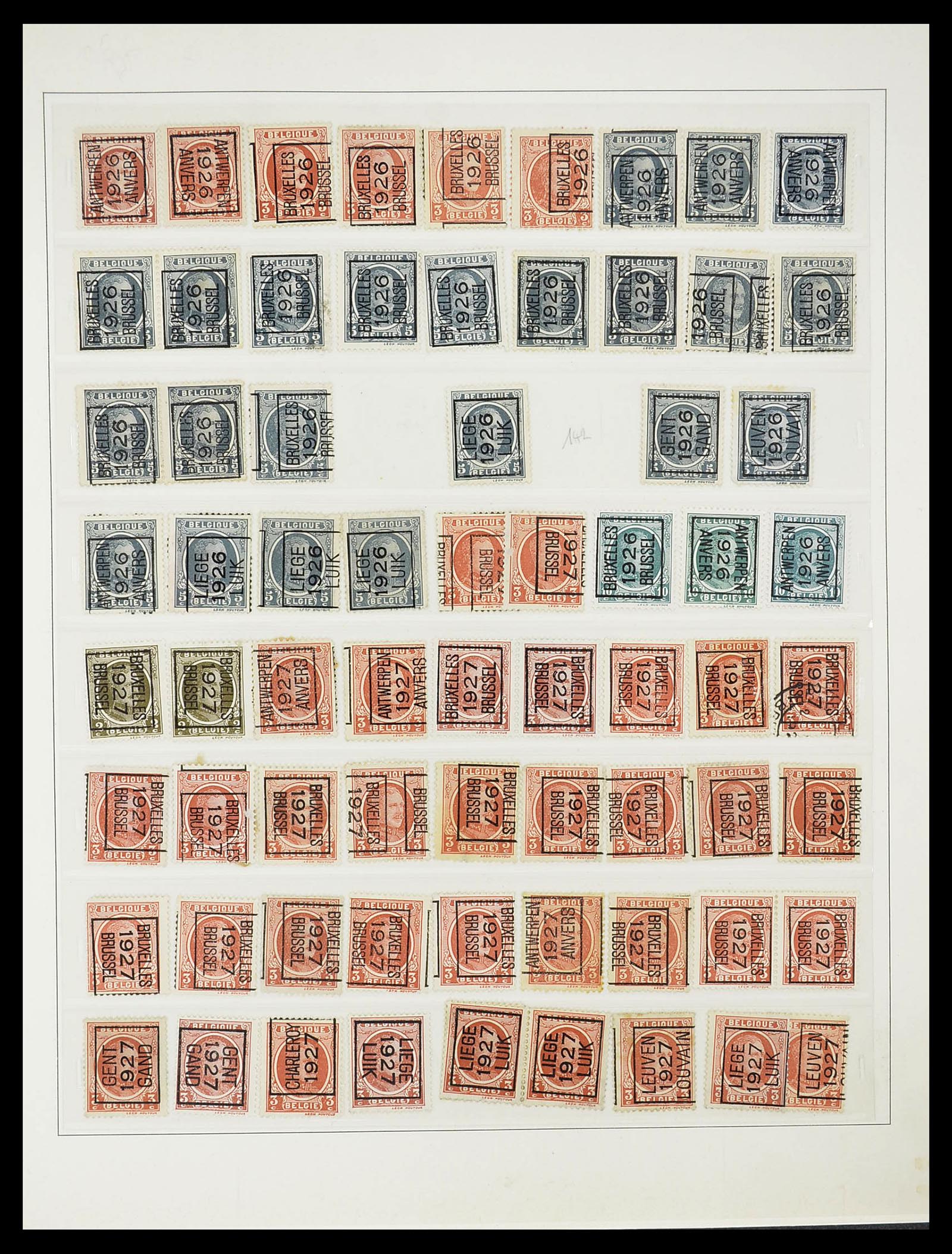 34631 007 - Stamp Collection 34631 Belgium precancels 1922-1980.