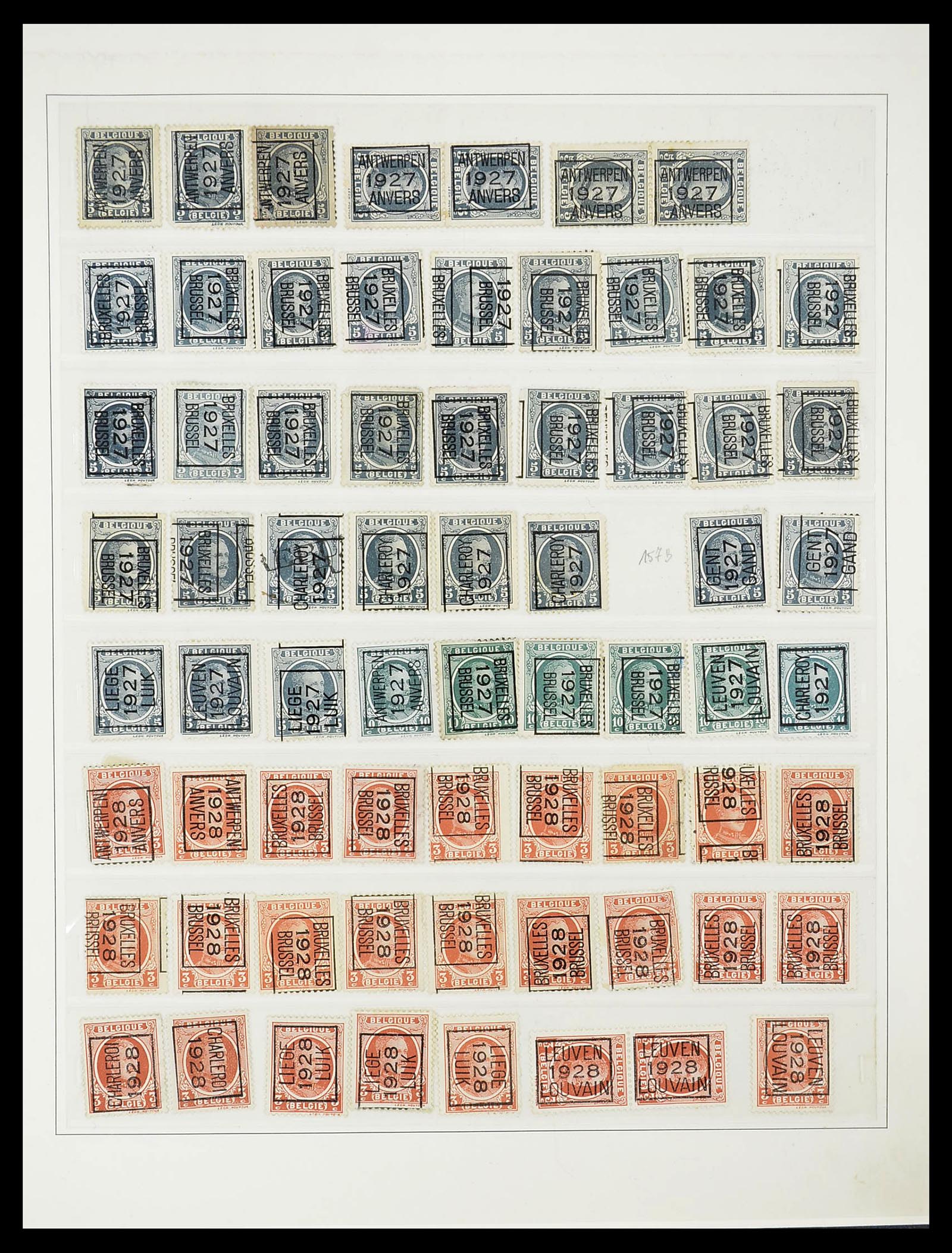 34631 008 - Stamp Collection 34631 Belgium precancels 1922-1980.