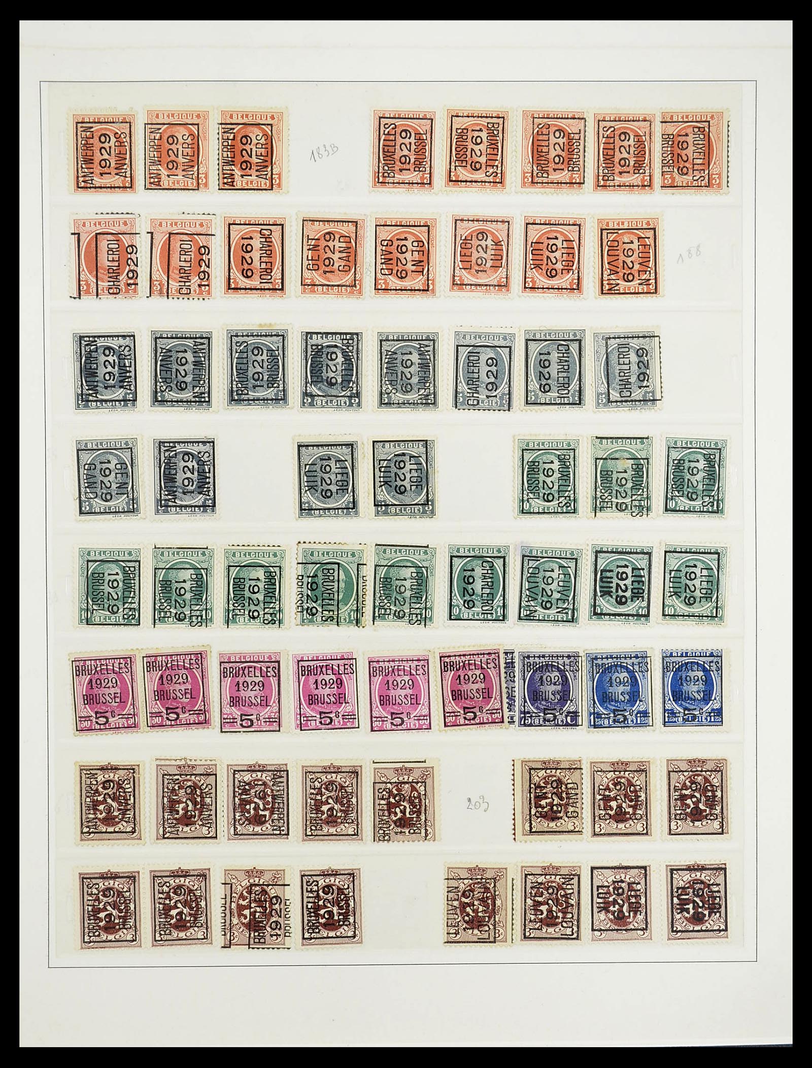 34631 010 - Stamp Collection 34631 Belgium precancels 1922-1980.