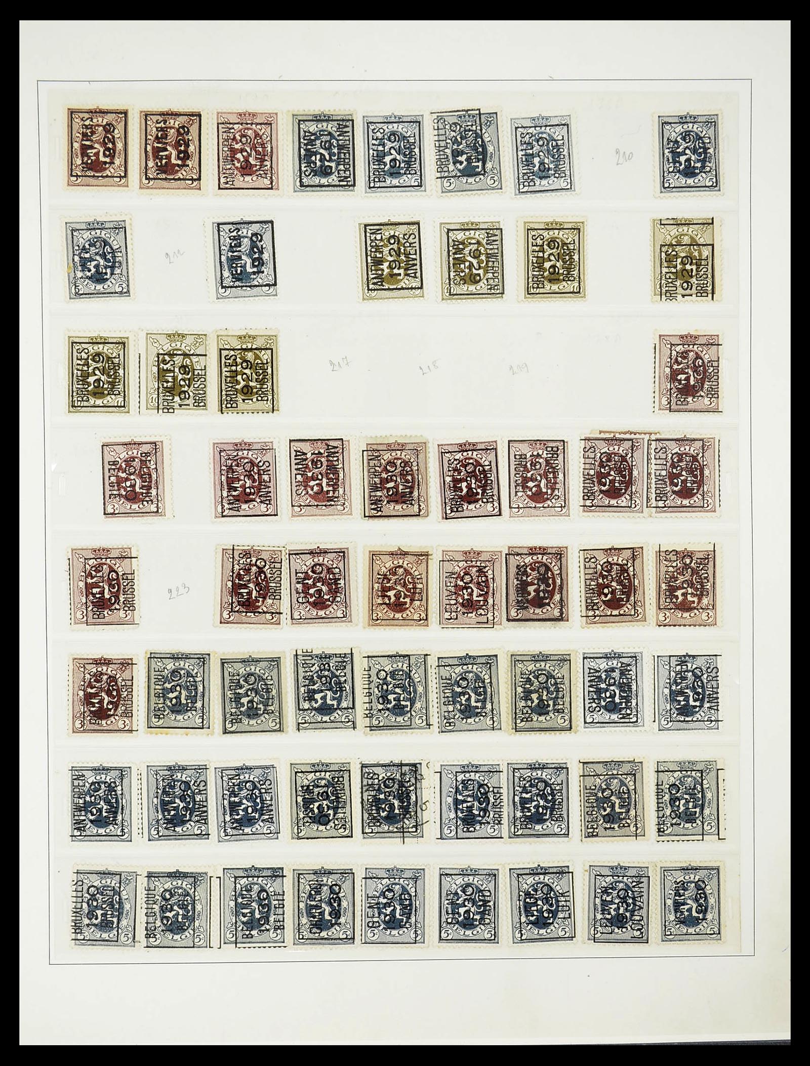 34631 011 - Stamp Collection 34631 Belgium precancels 1922-1980.