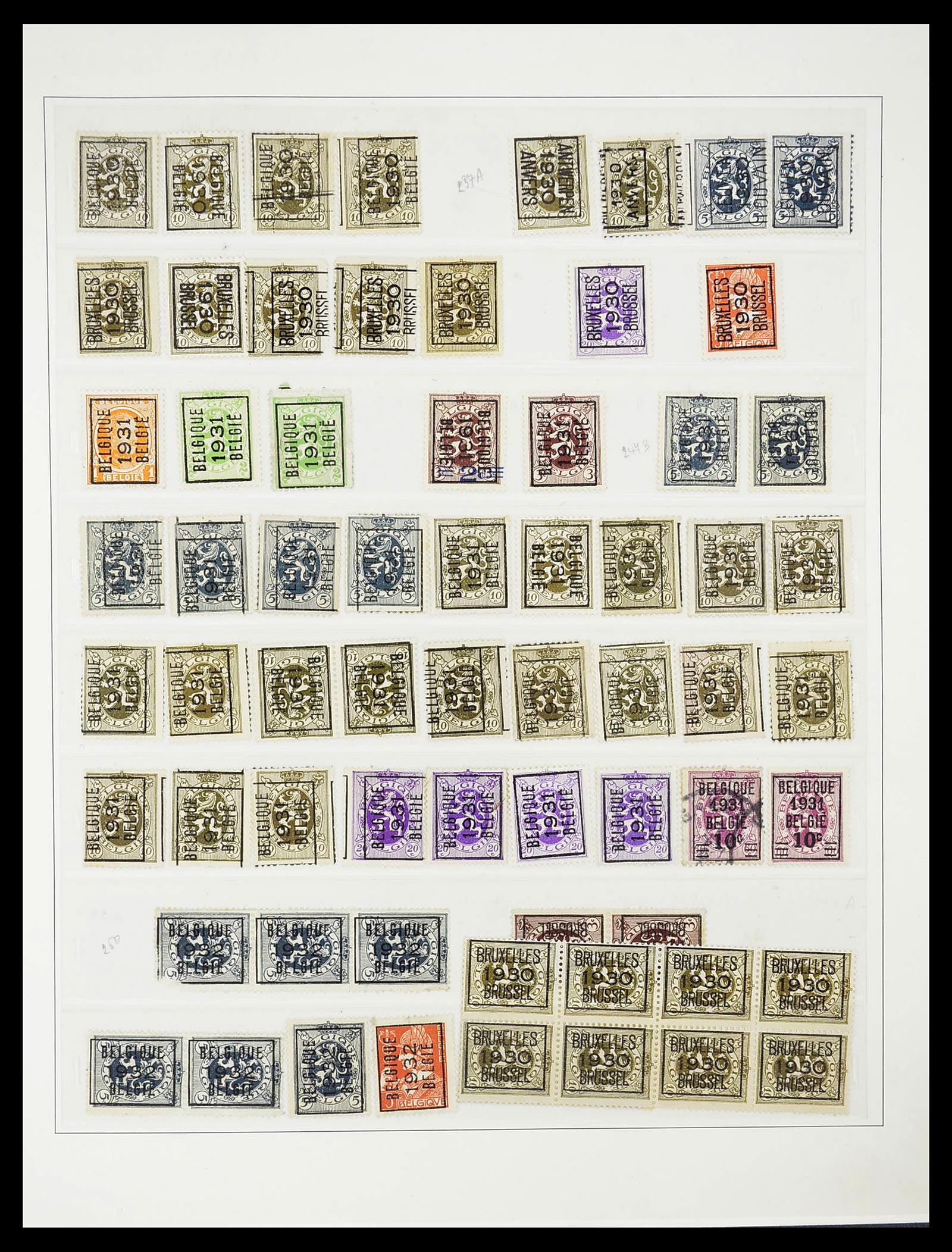34631 012 - Stamp Collection 34631 Belgium precancels 1922-1980.