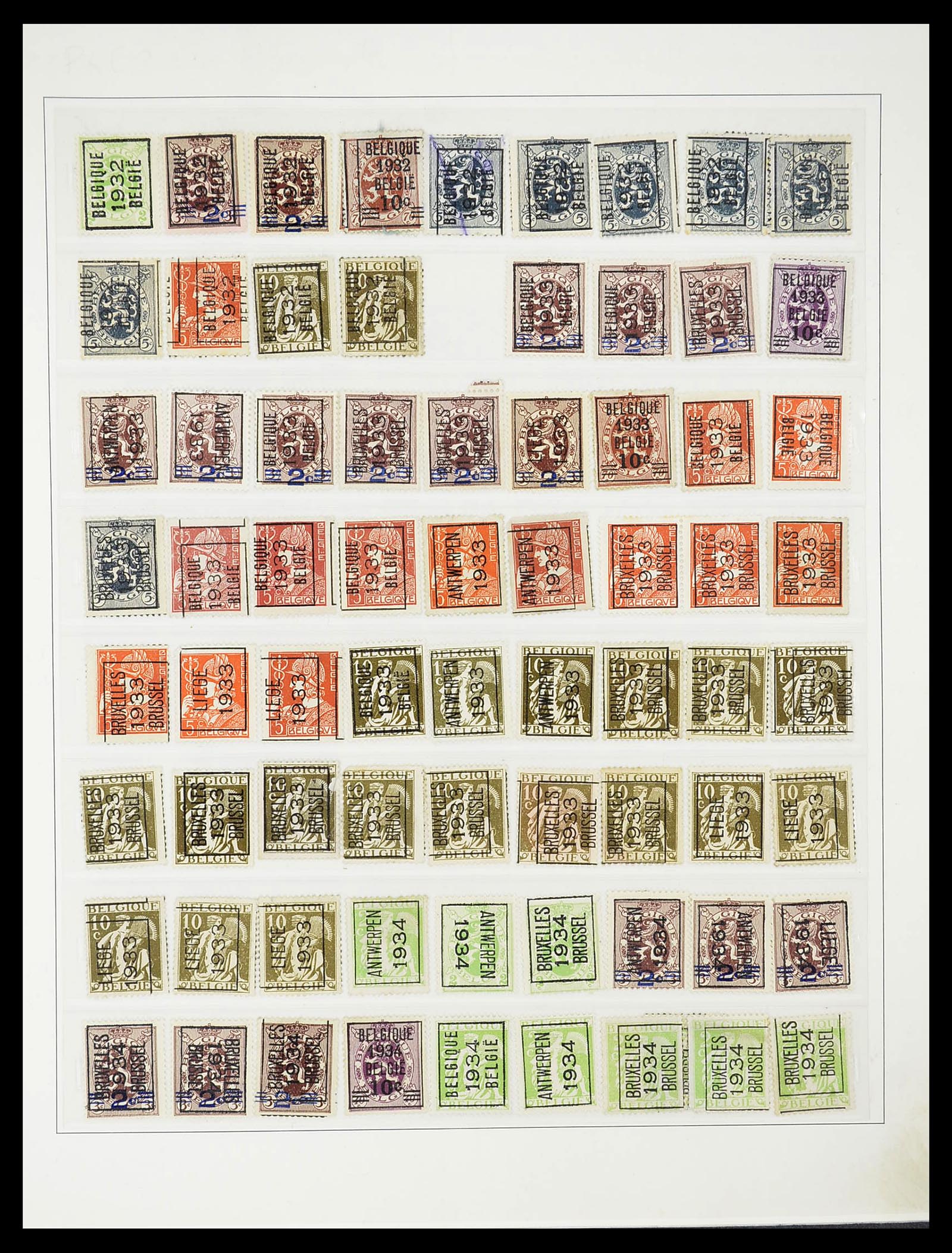34631 013 - Stamp Collection 34631 Belgium precancels 1922-1980.