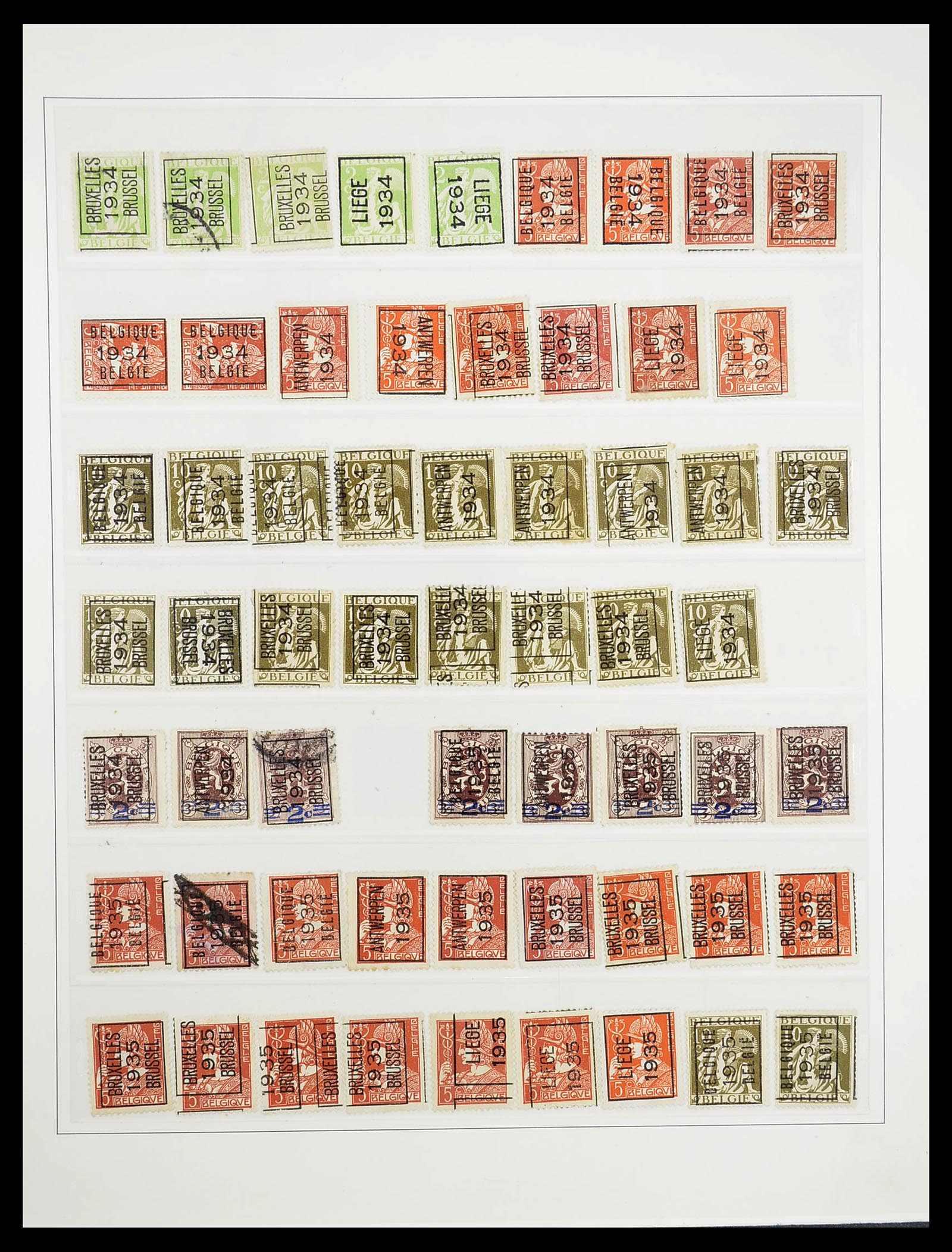 34631 014 - Stamp Collection 34631 Belgium precancels 1922-1980.