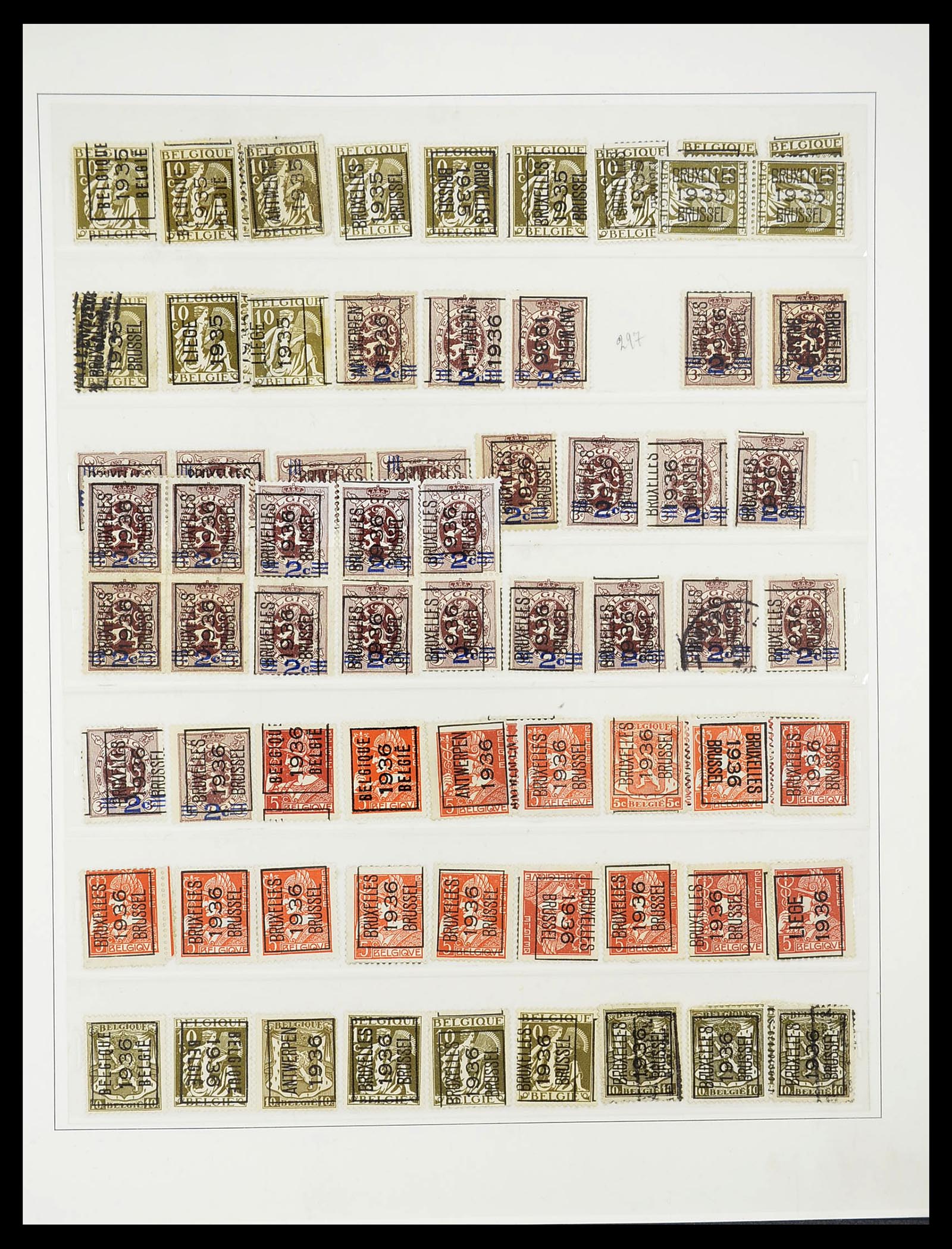 34631 015 - Stamp Collection 34631 Belgium precancels 1922-1980.
