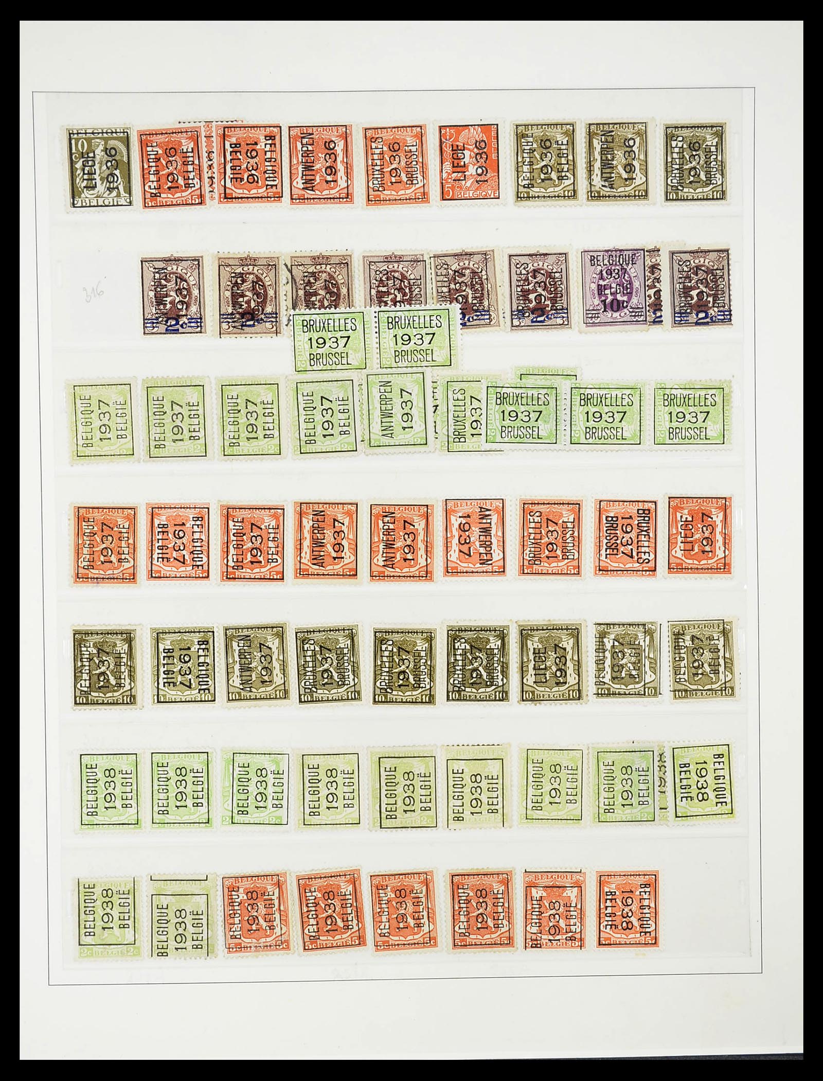 34631 016 - Stamp Collection 34631 Belgium precancels 1922-1980.