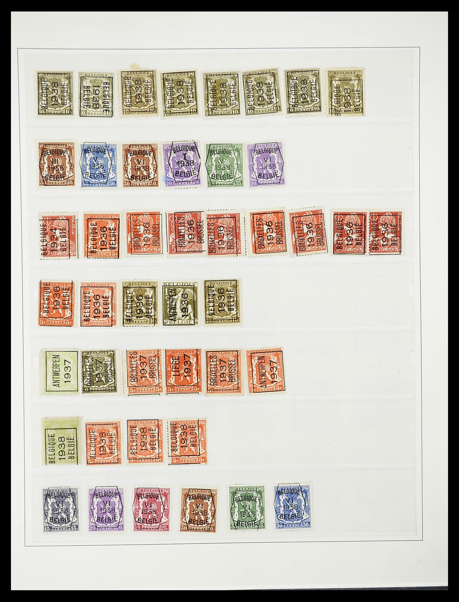 34631 017 - Stamp Collection 34631 Belgium precancels 1922-1980.