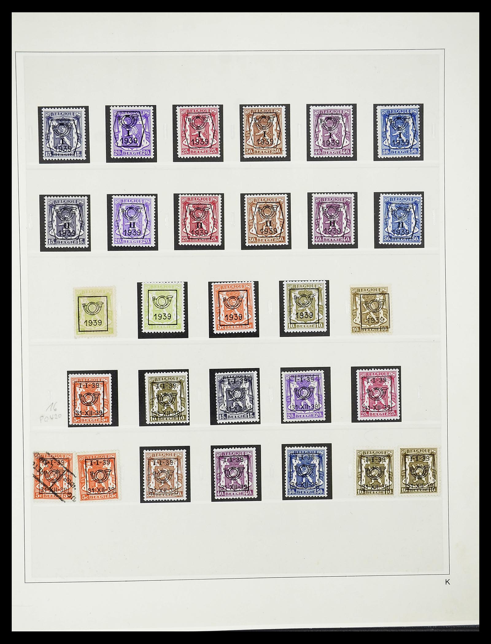 34631 020 - Stamp Collection 34631 Belgium precancels 1922-1980.