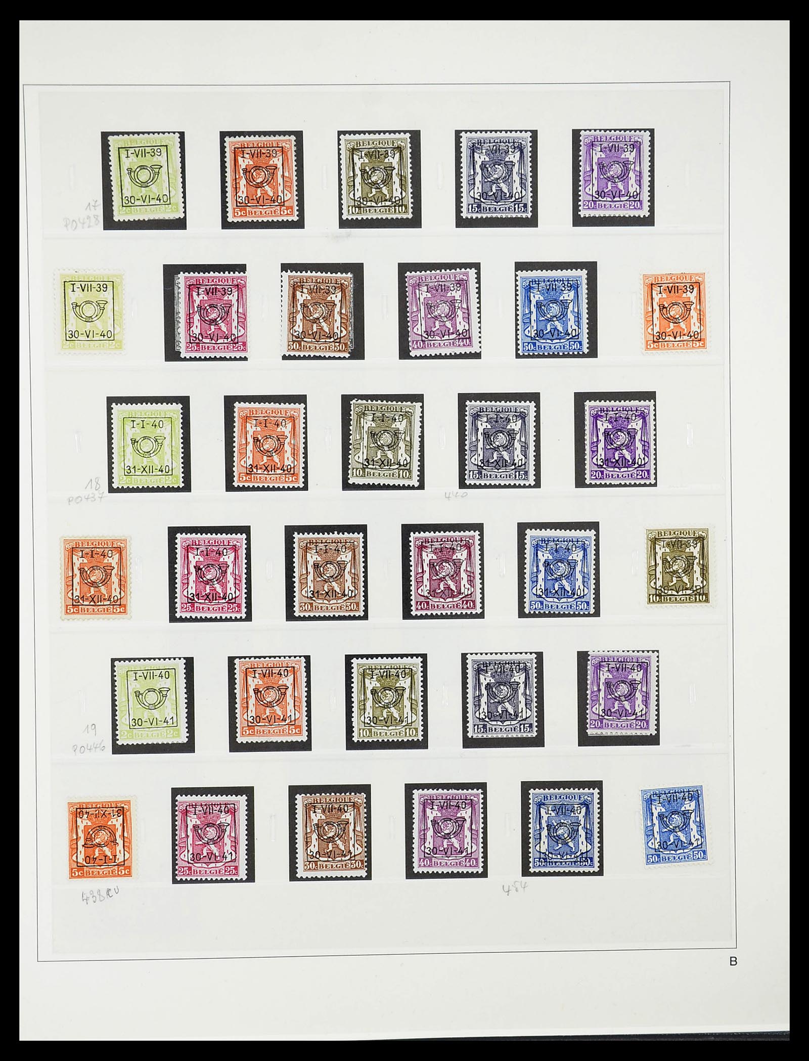 34631 021 - Stamp Collection 34631 Belgium precancels 1922-1980.
