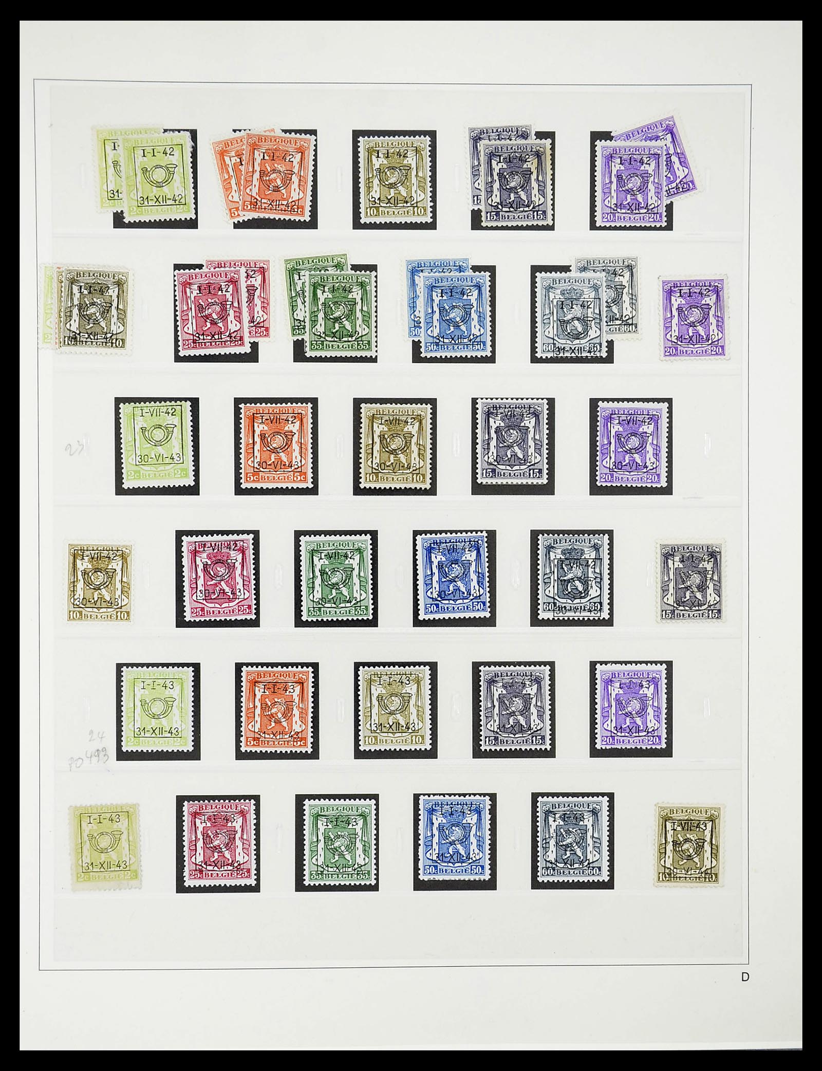 34631 023 - Stamp Collection 34631 Belgium precancels 1922-1980.