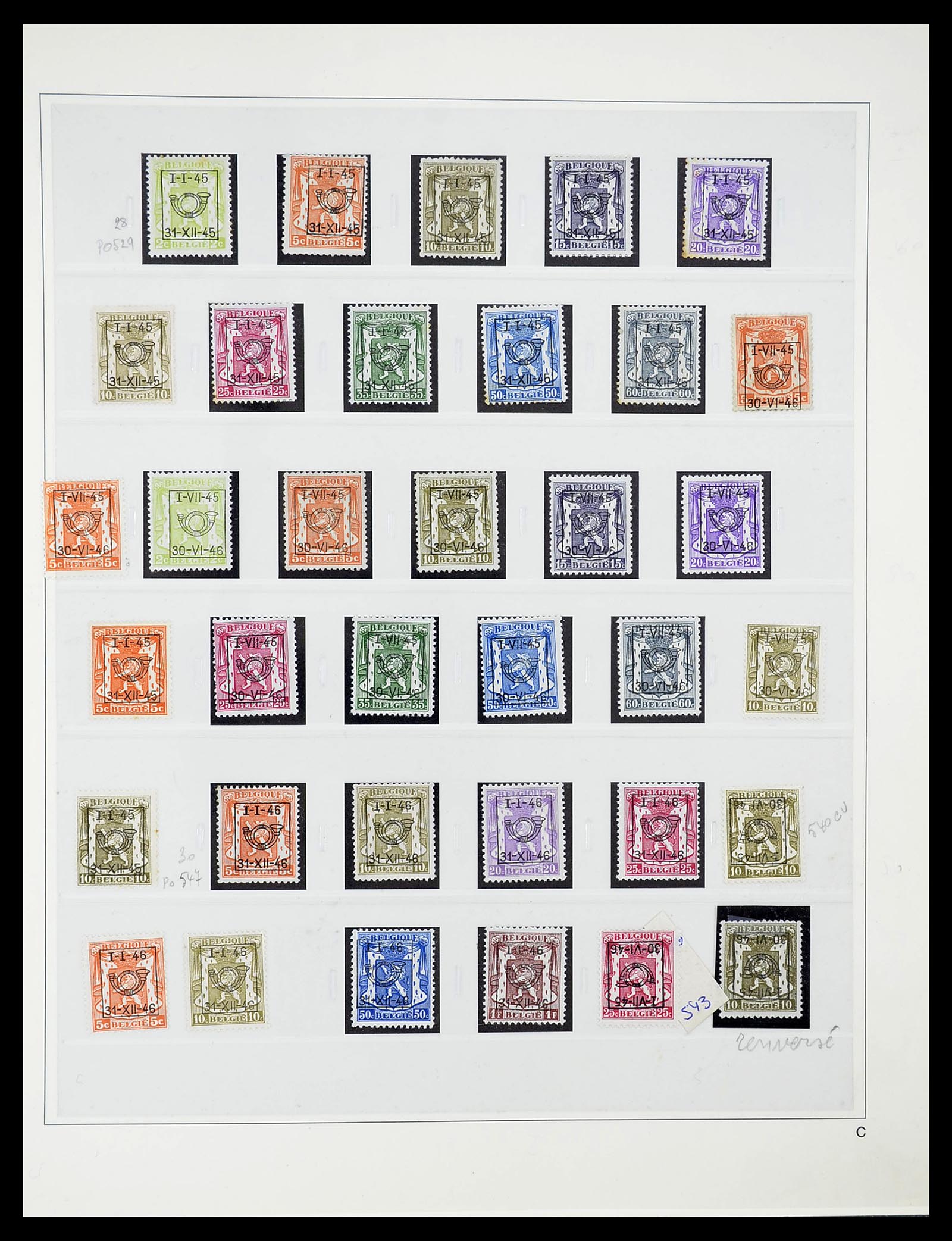 34631 025 - Stamp Collection 34631 Belgium precancels 1922-1980.