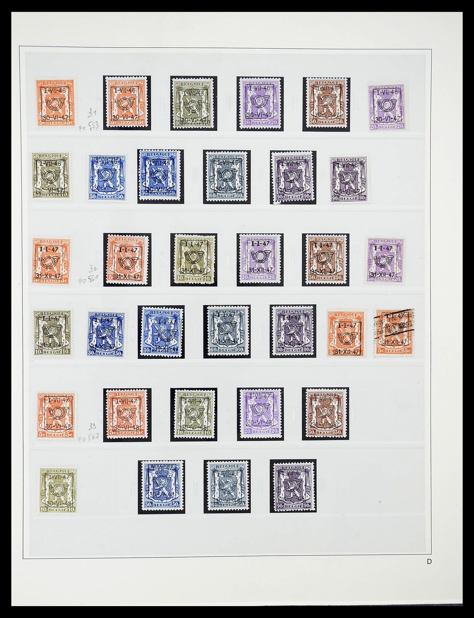 34631 026 - Stamp Collection 34631 Belgium precancels 1922-1980.