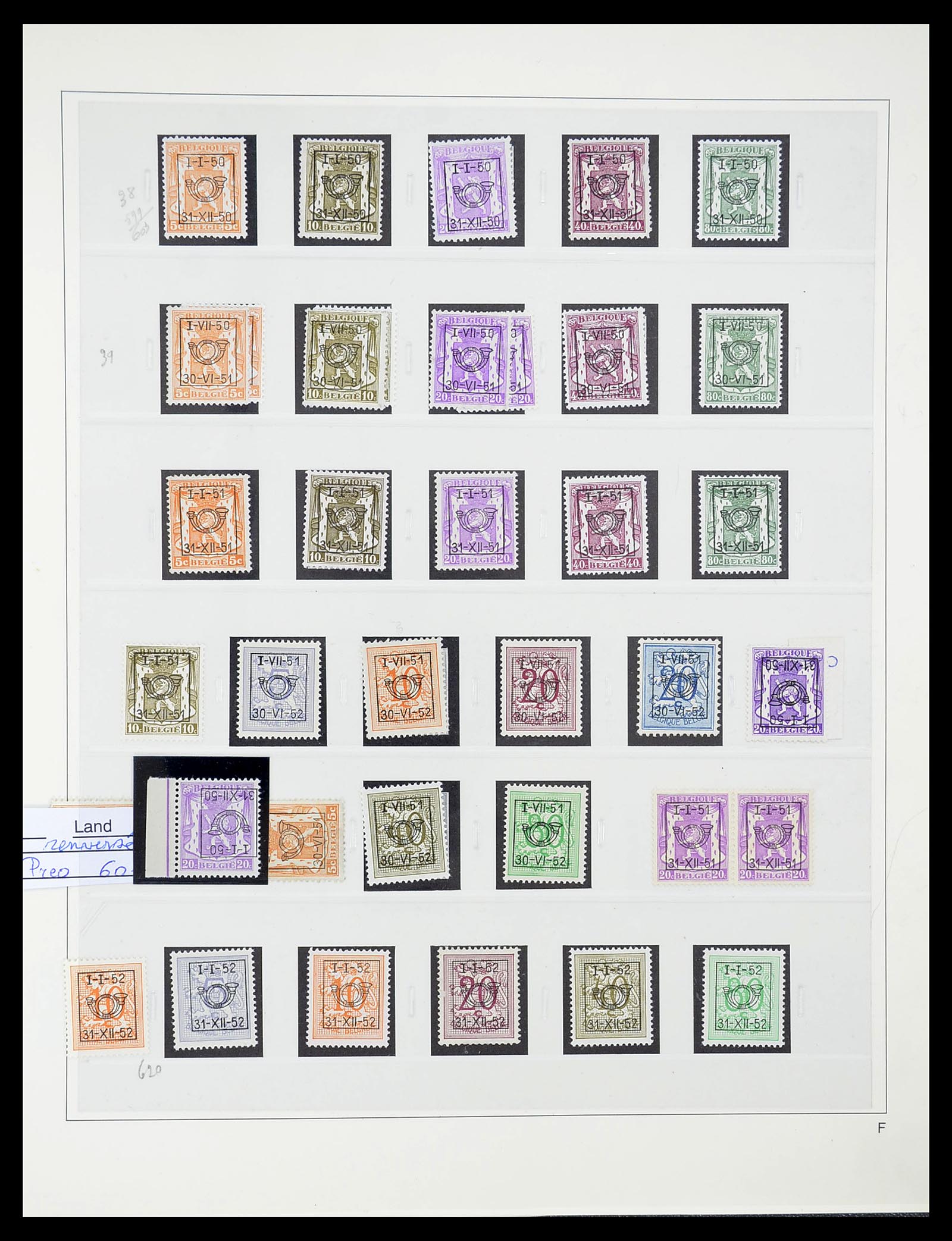 34631 028 - Stamp Collection 34631 Belgium precancels 1922-1980.