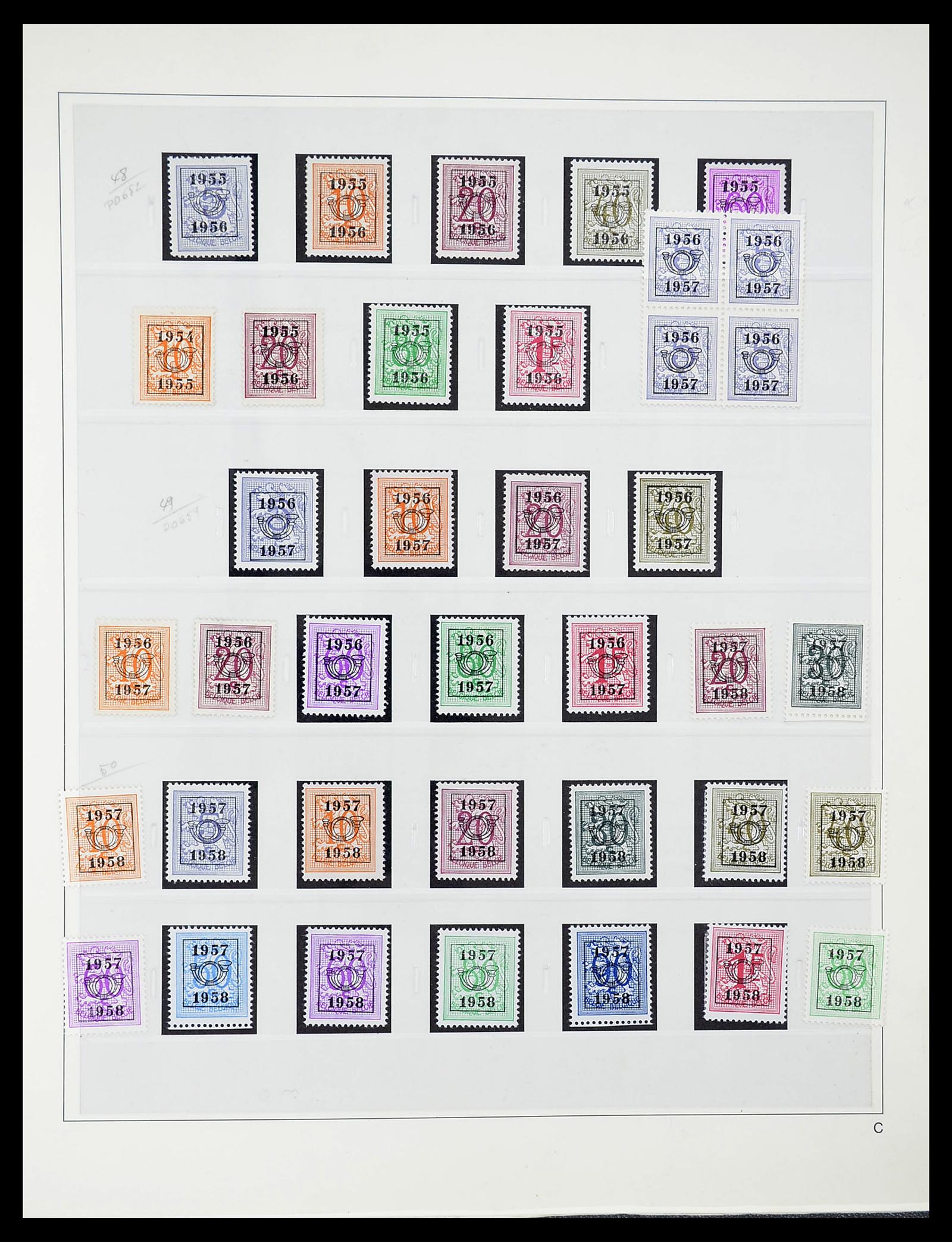 34631 030 - Stamp Collection 34631 Belgium precancels 1922-1980.