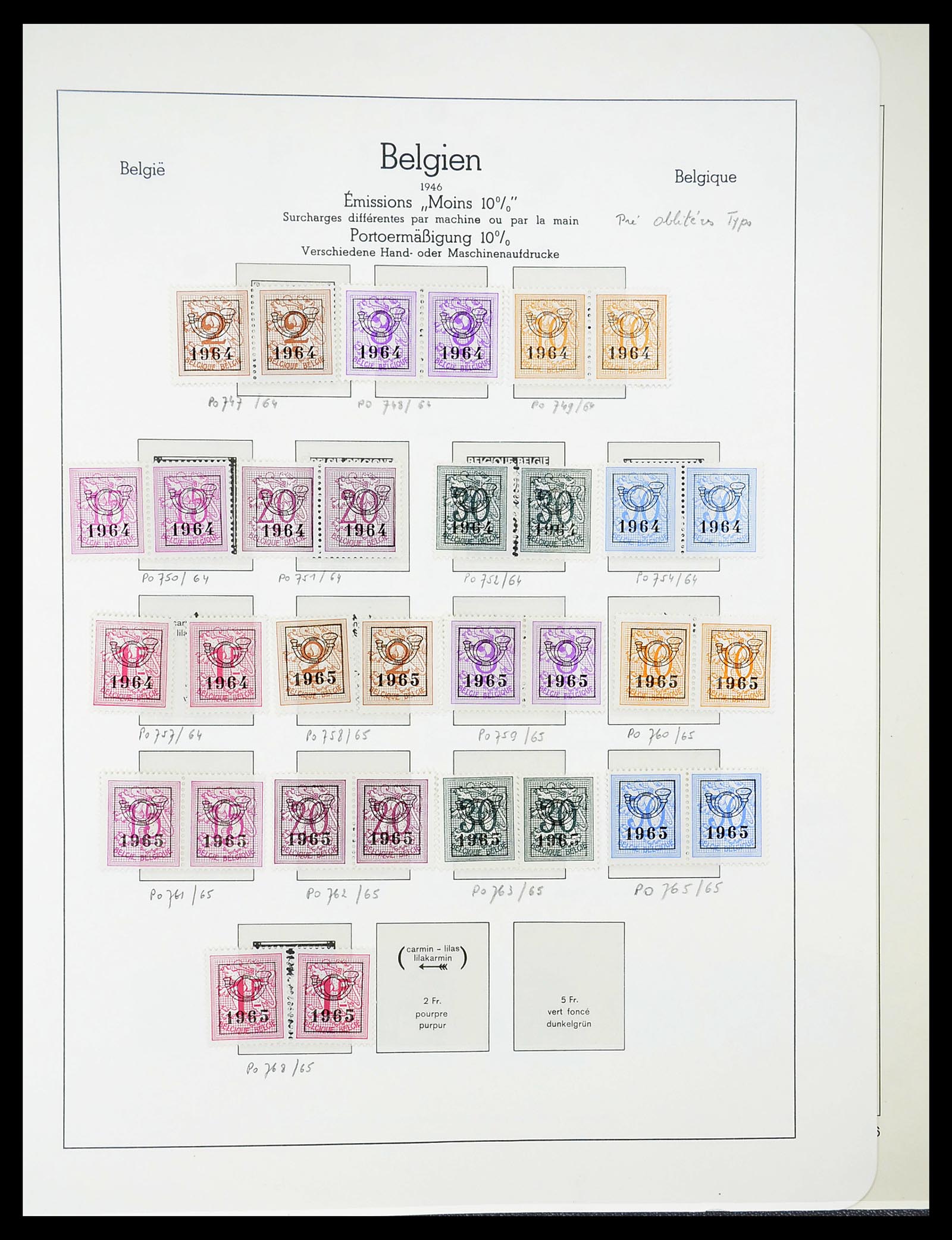 34631 033 - Stamp Collection 34631 Belgium precancels 1922-1980.