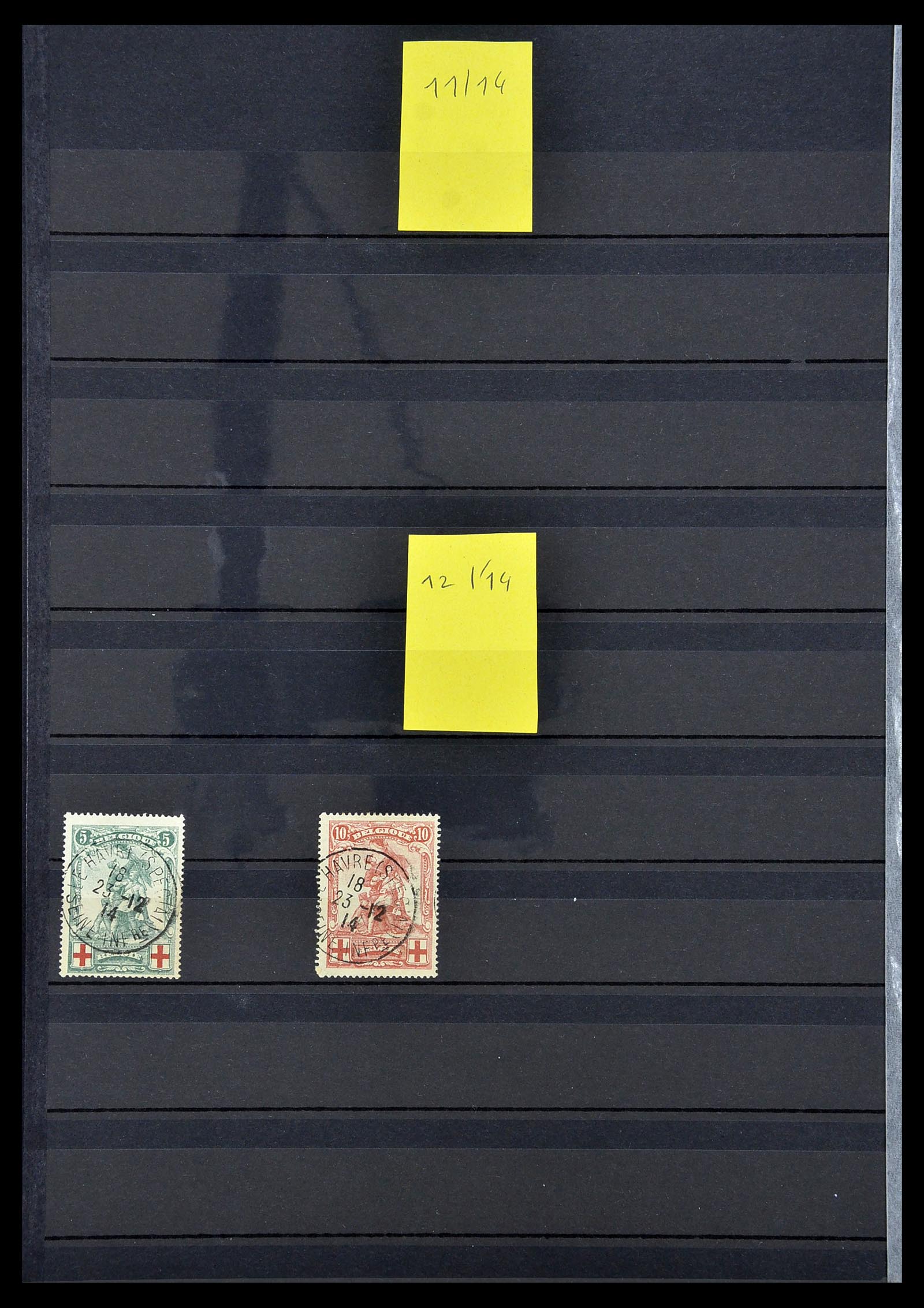 34632 015 - Postzegelverzameling 34632 België stempels 1914-1915.