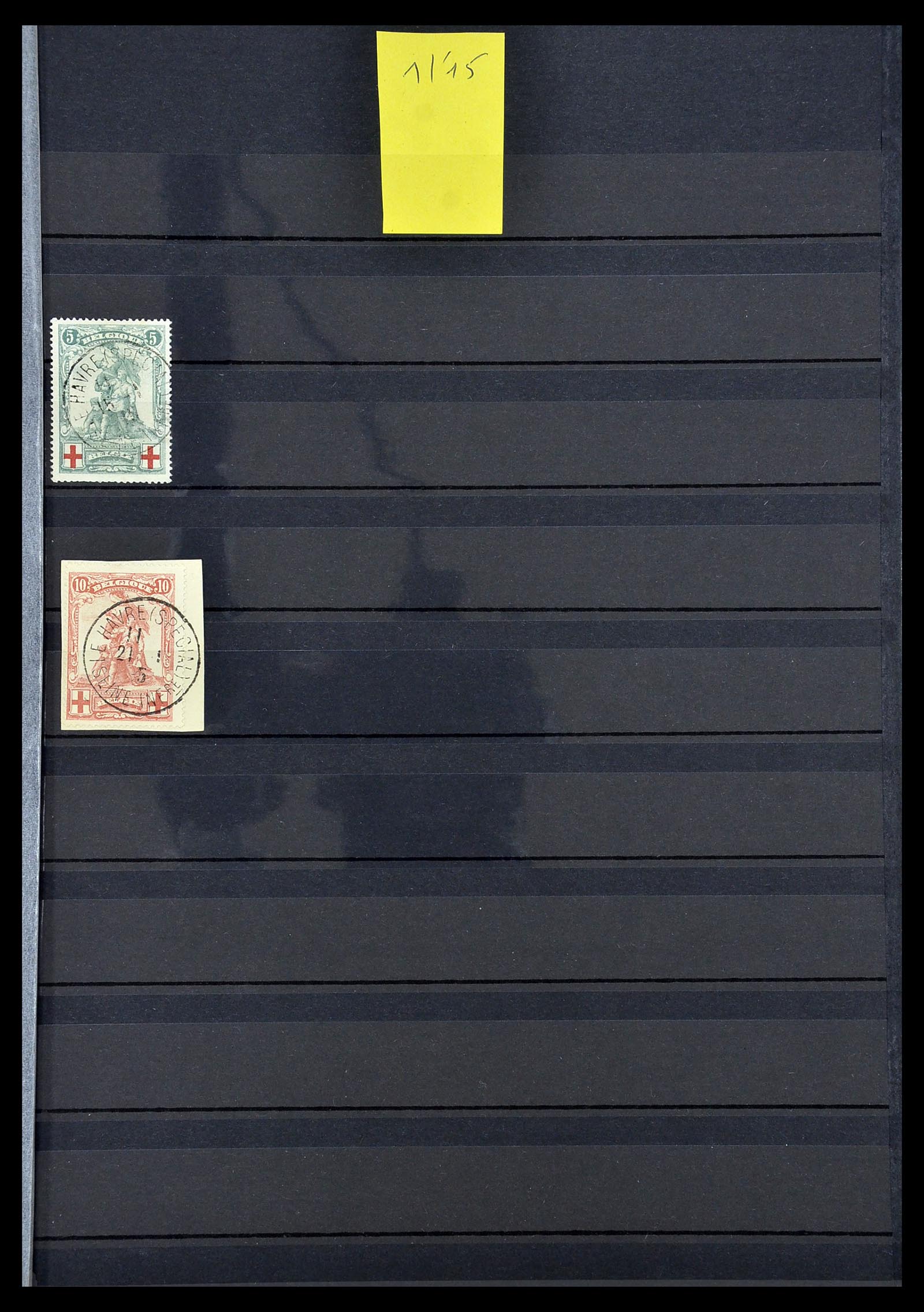 34632 016 - Postzegelverzameling 34632 België stempels 1914-1915.