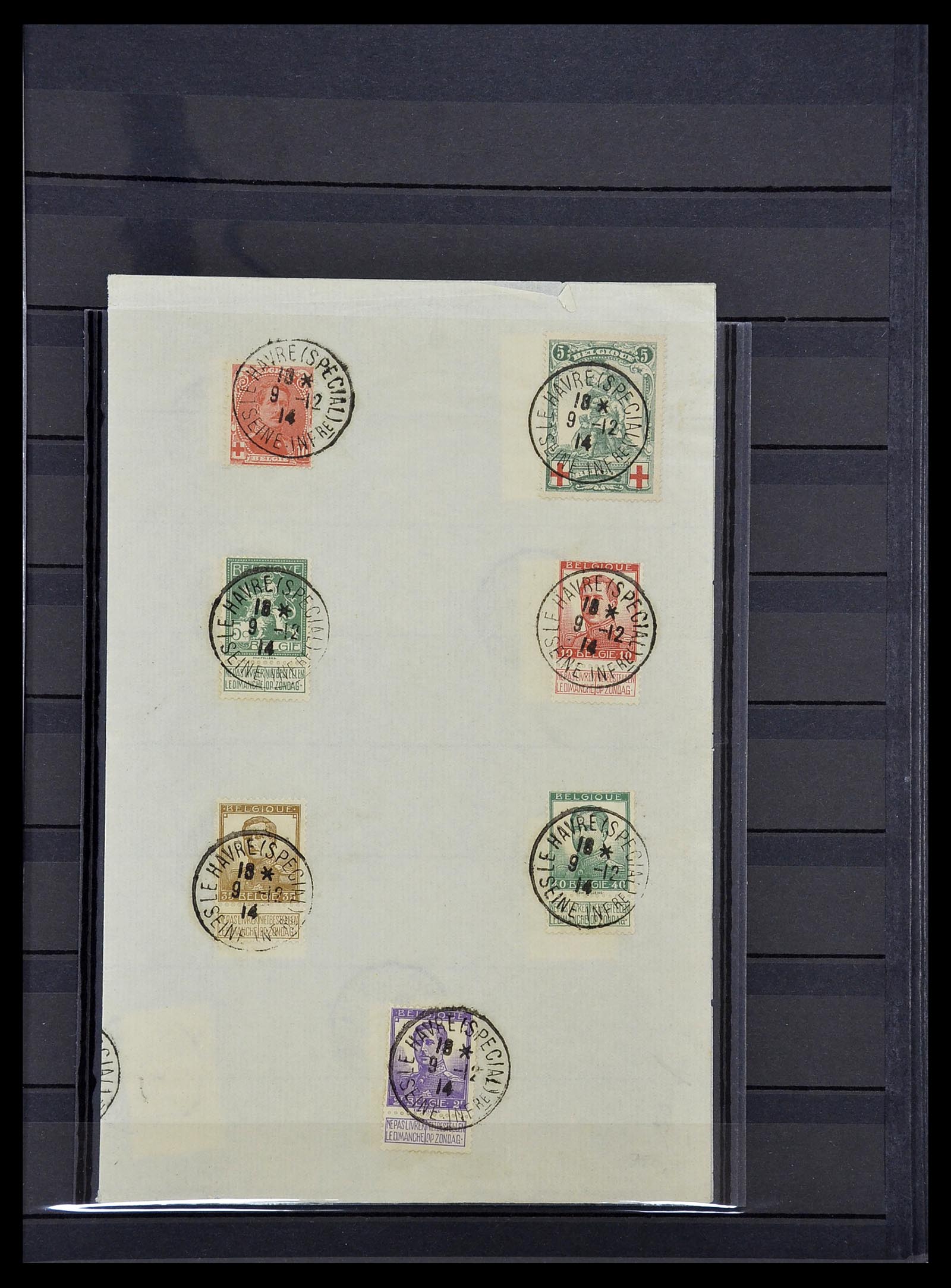 34632 026 - Stamp Collection 34632 Belgium cancels 1914-1915.