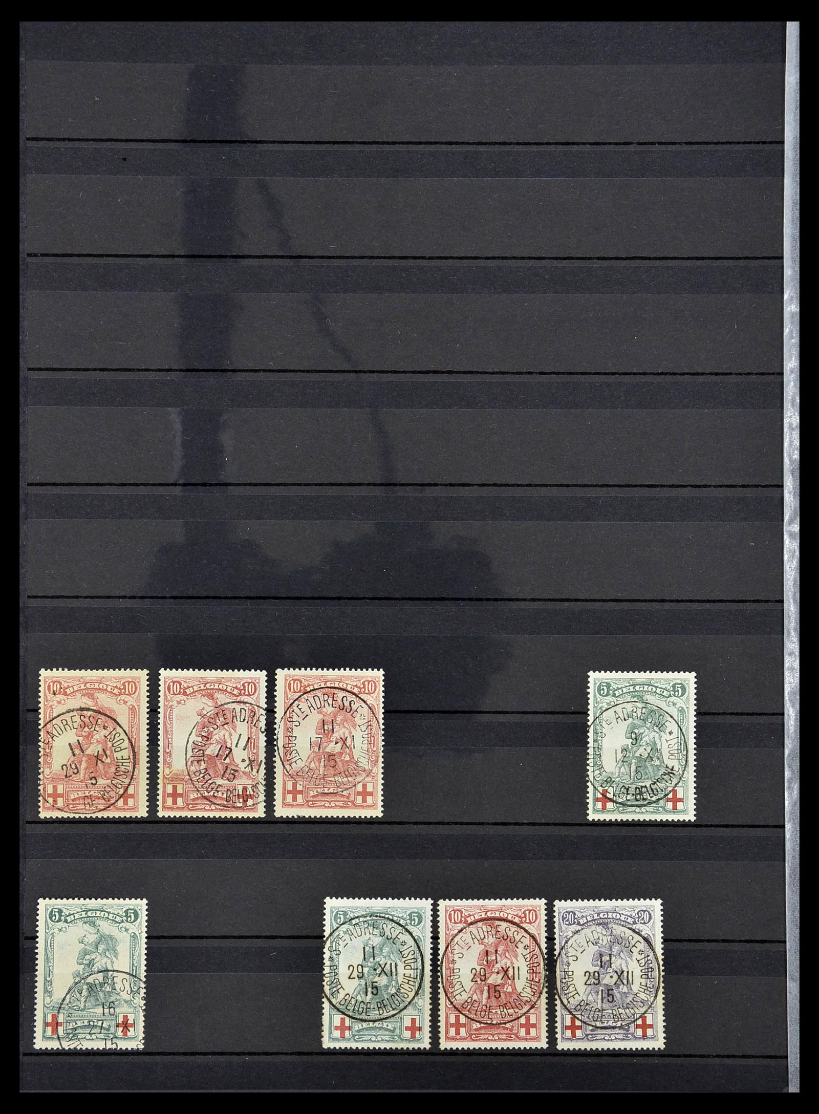 34632 030 - Postzegelverzameling 34632 België stempels 1914-1915.