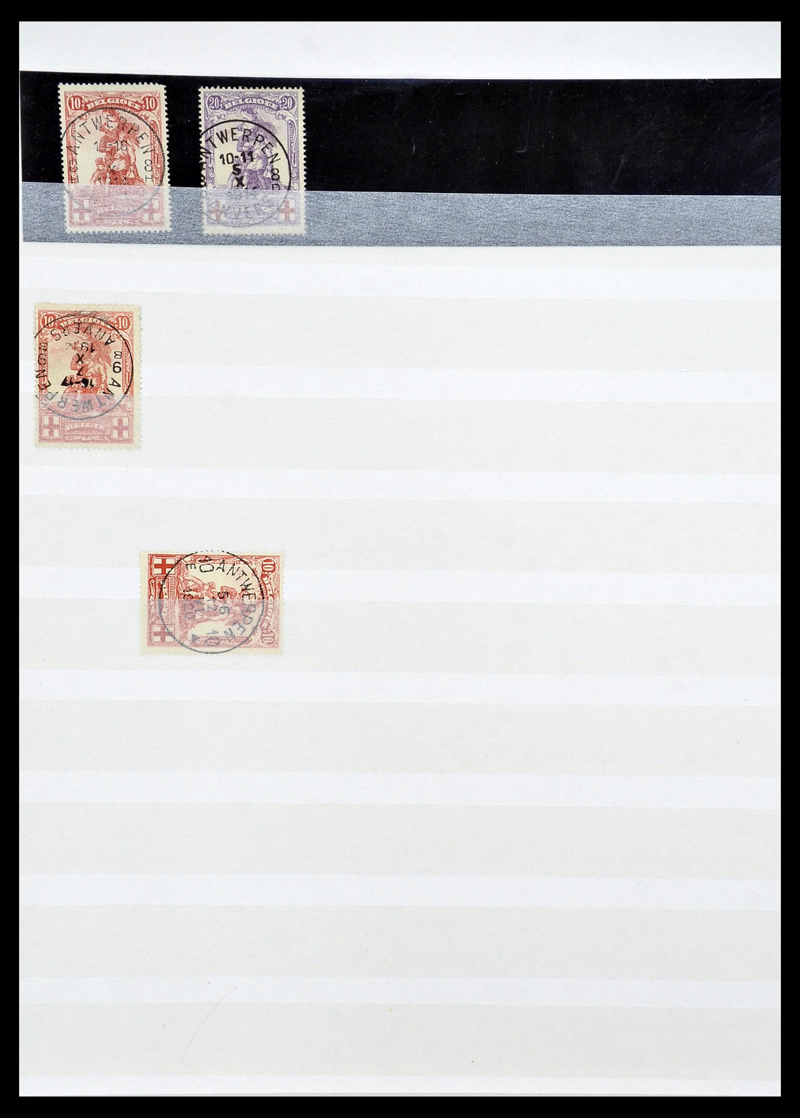 34632 039 - Postzegelverzameling 34632 België stempels 1914-1915.