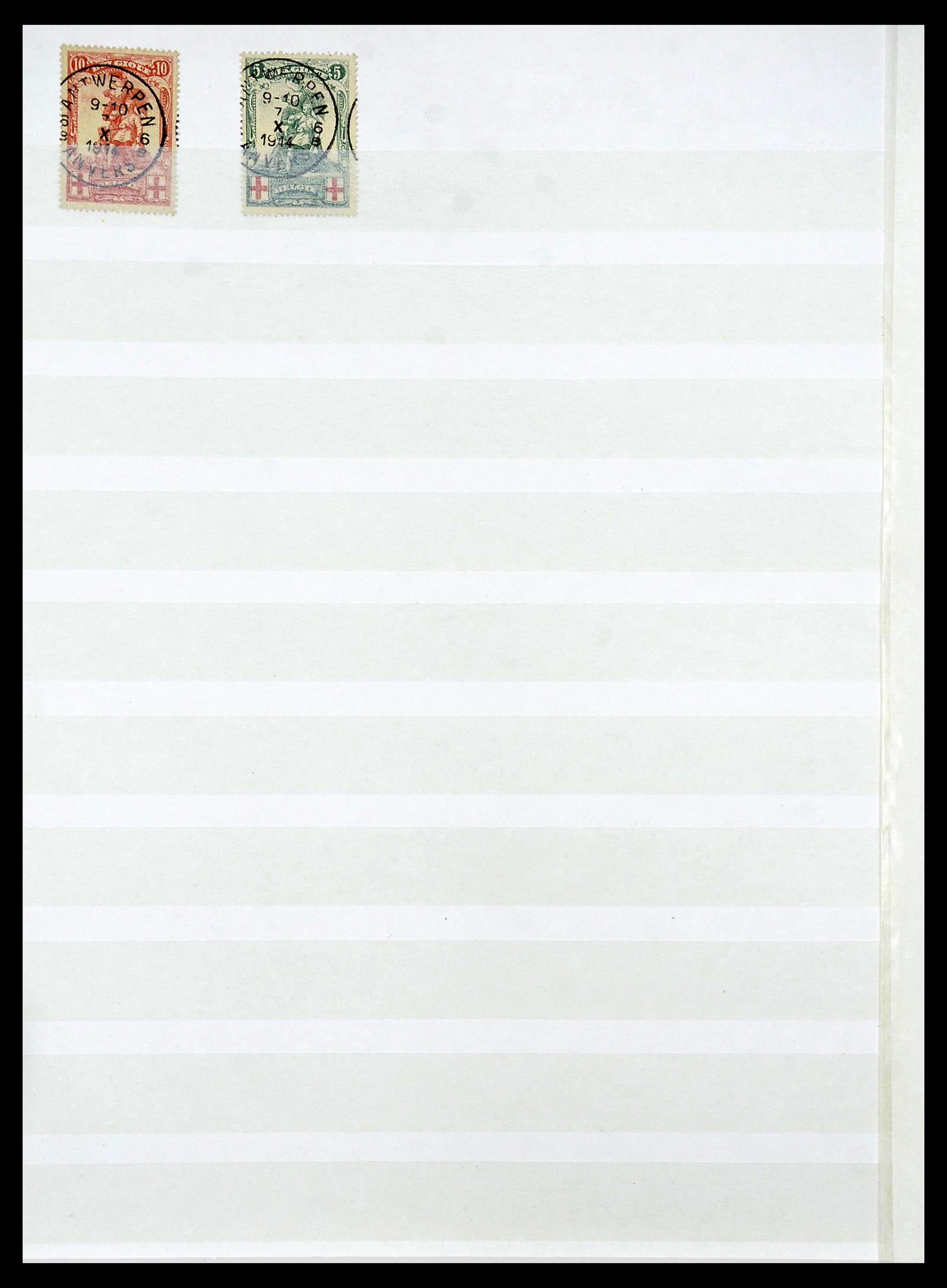 34632 054 - Stamp Collection 34632 Belgium cancels 1914-1915.