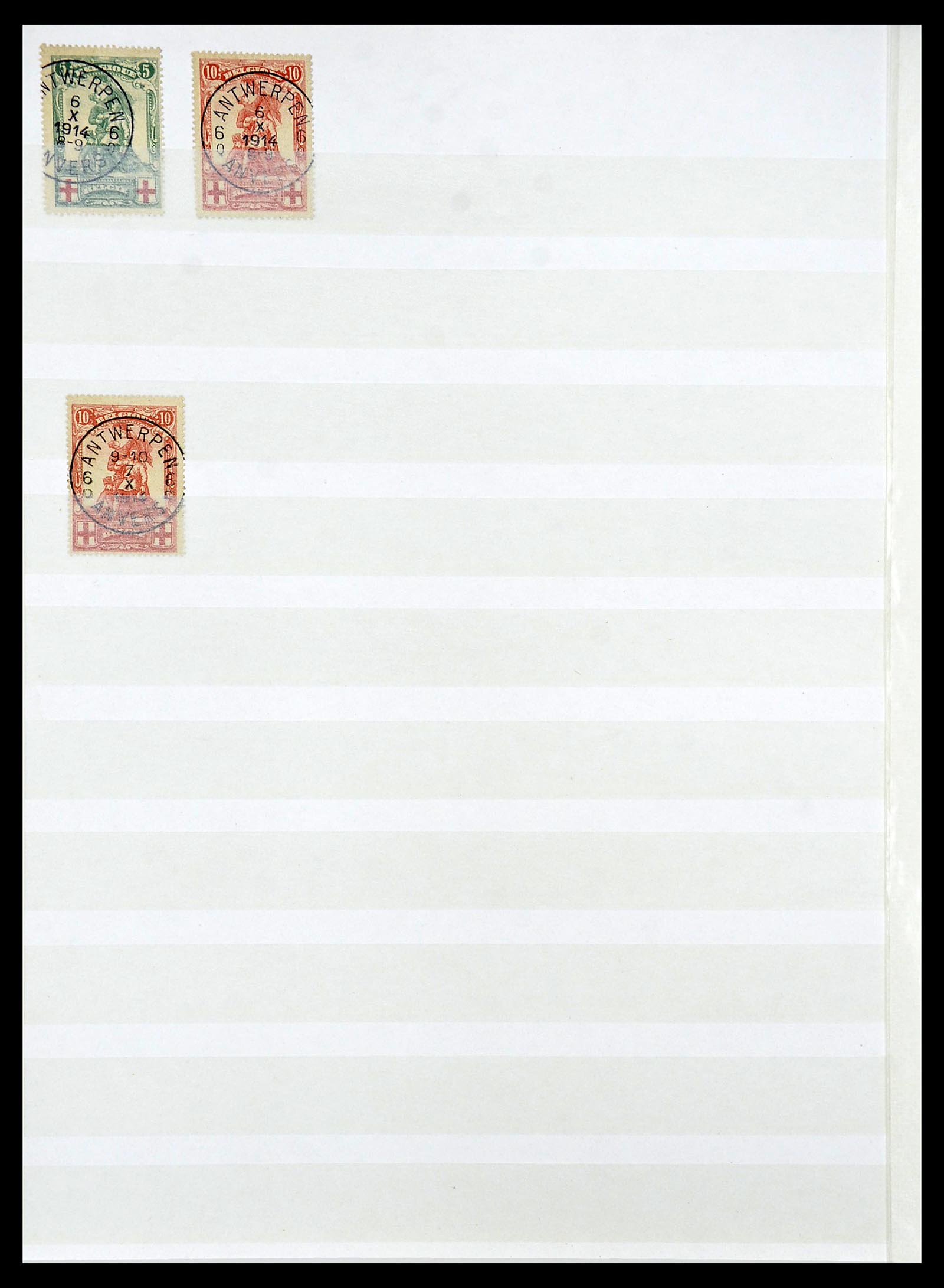 34632 056 - Stamp Collection 34632 Belgium cancels 1914-1915.