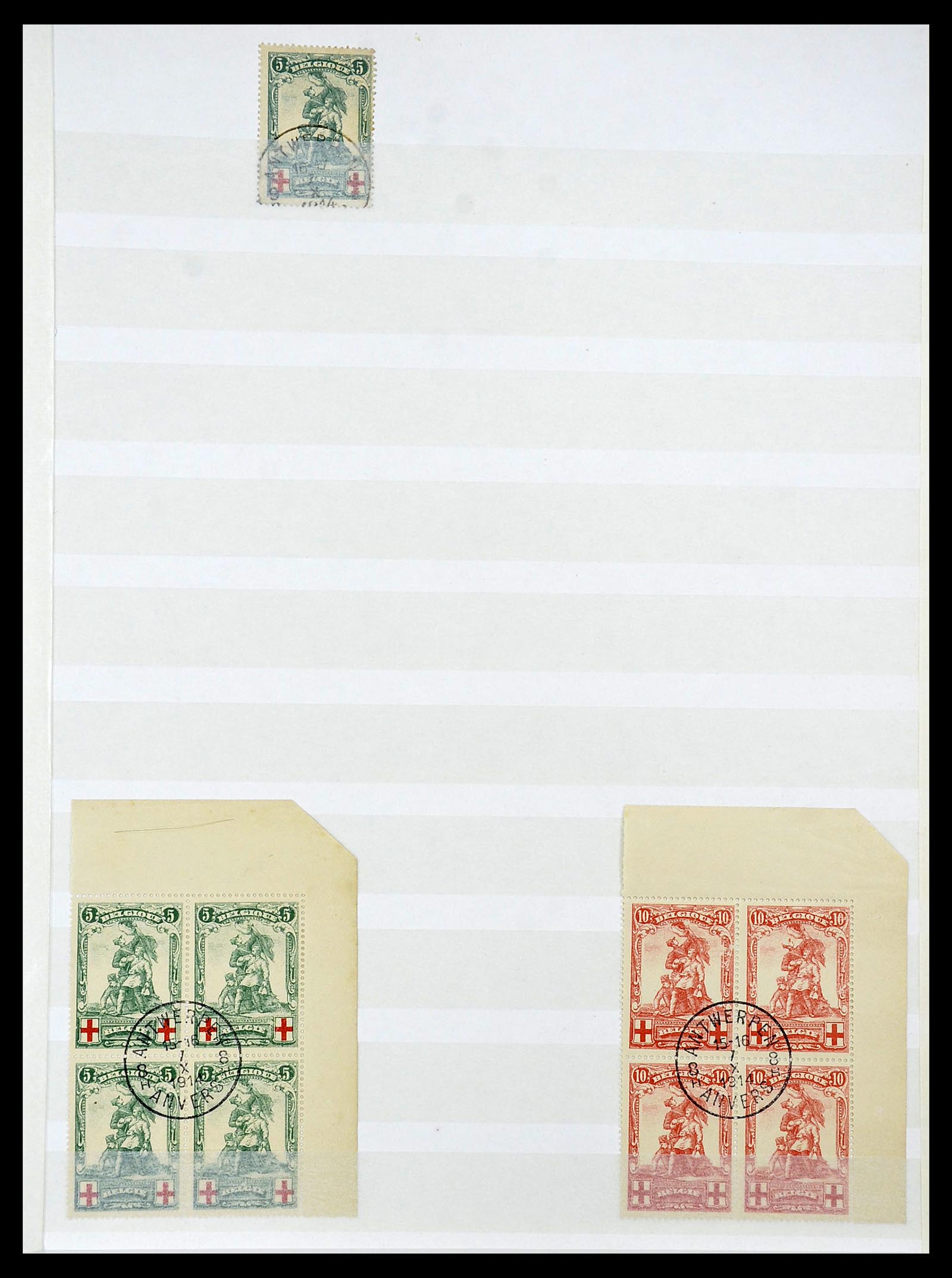 34632 062 - Stamp Collection 34632 Belgium cancels 1914-1915.