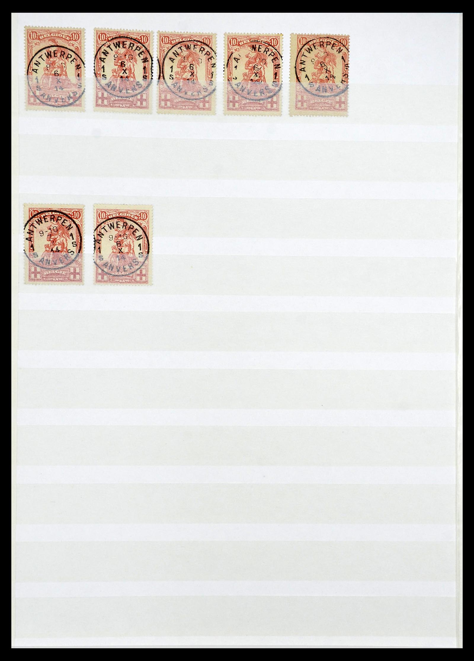 34632 066 - Stamp Collection 34632 Belgium cancels 1914-1915.