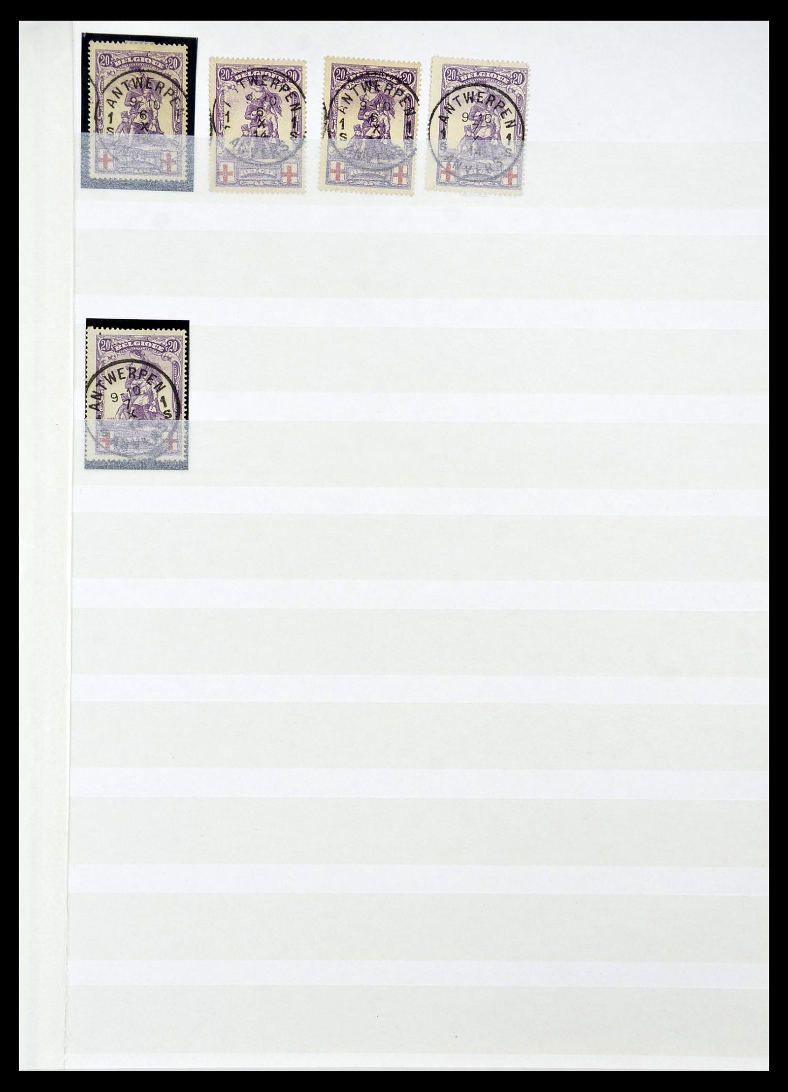 34632 067 - Postzegelverzameling 34632 België stempels 1914-1915.
